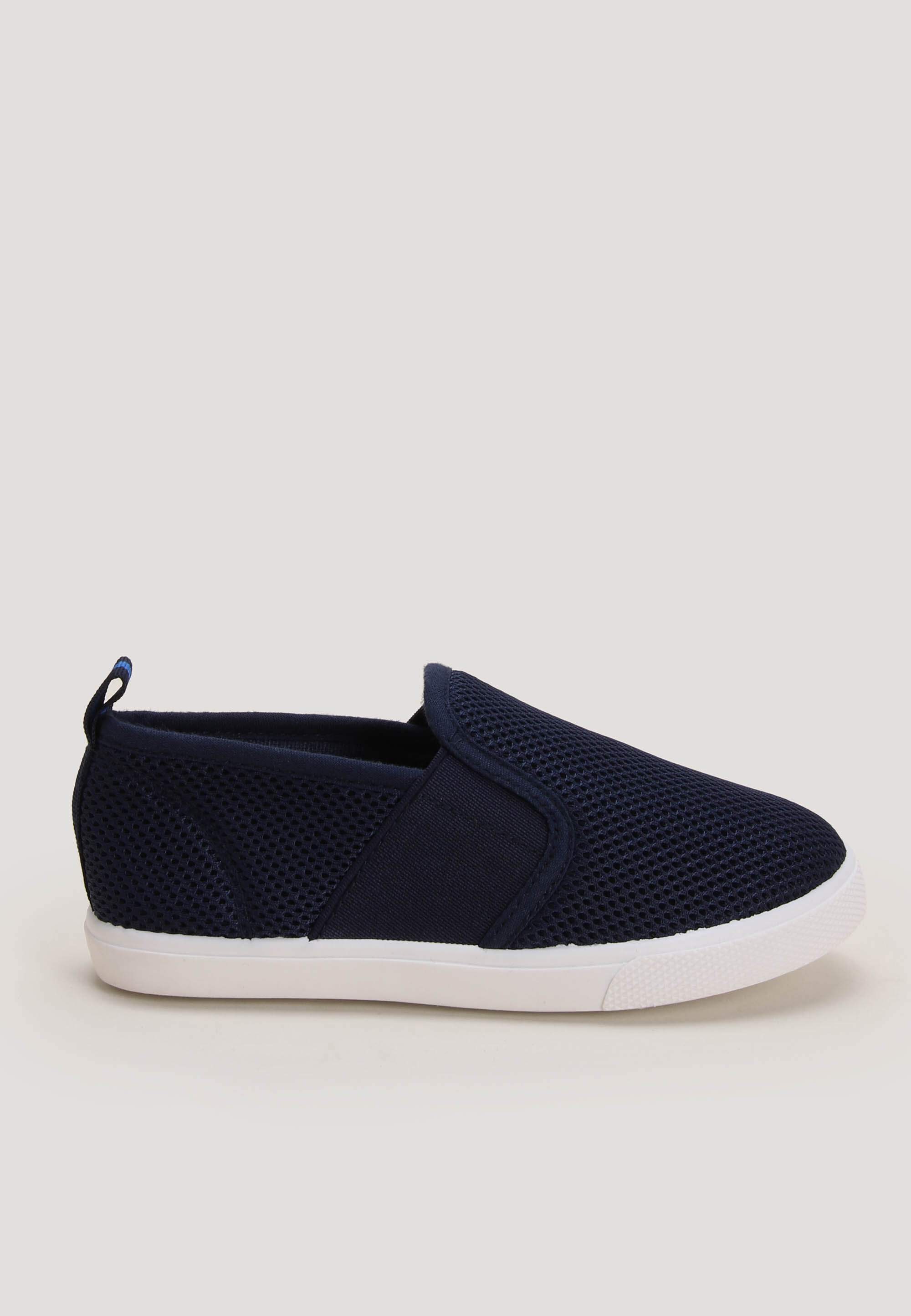 Younger Boys Navy Slip On Up Skater Trainer