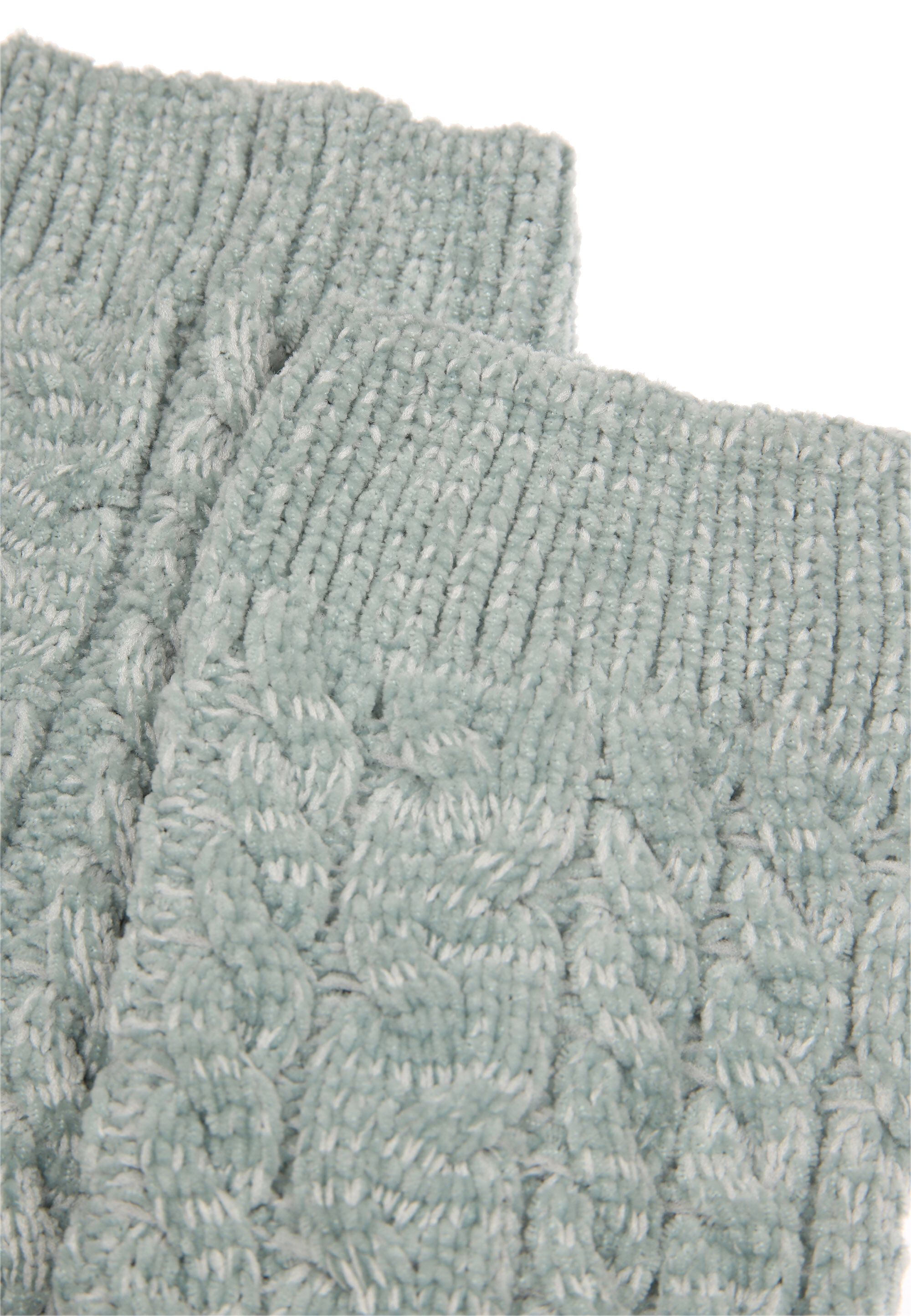 Womens 1pk Green Cable Socks