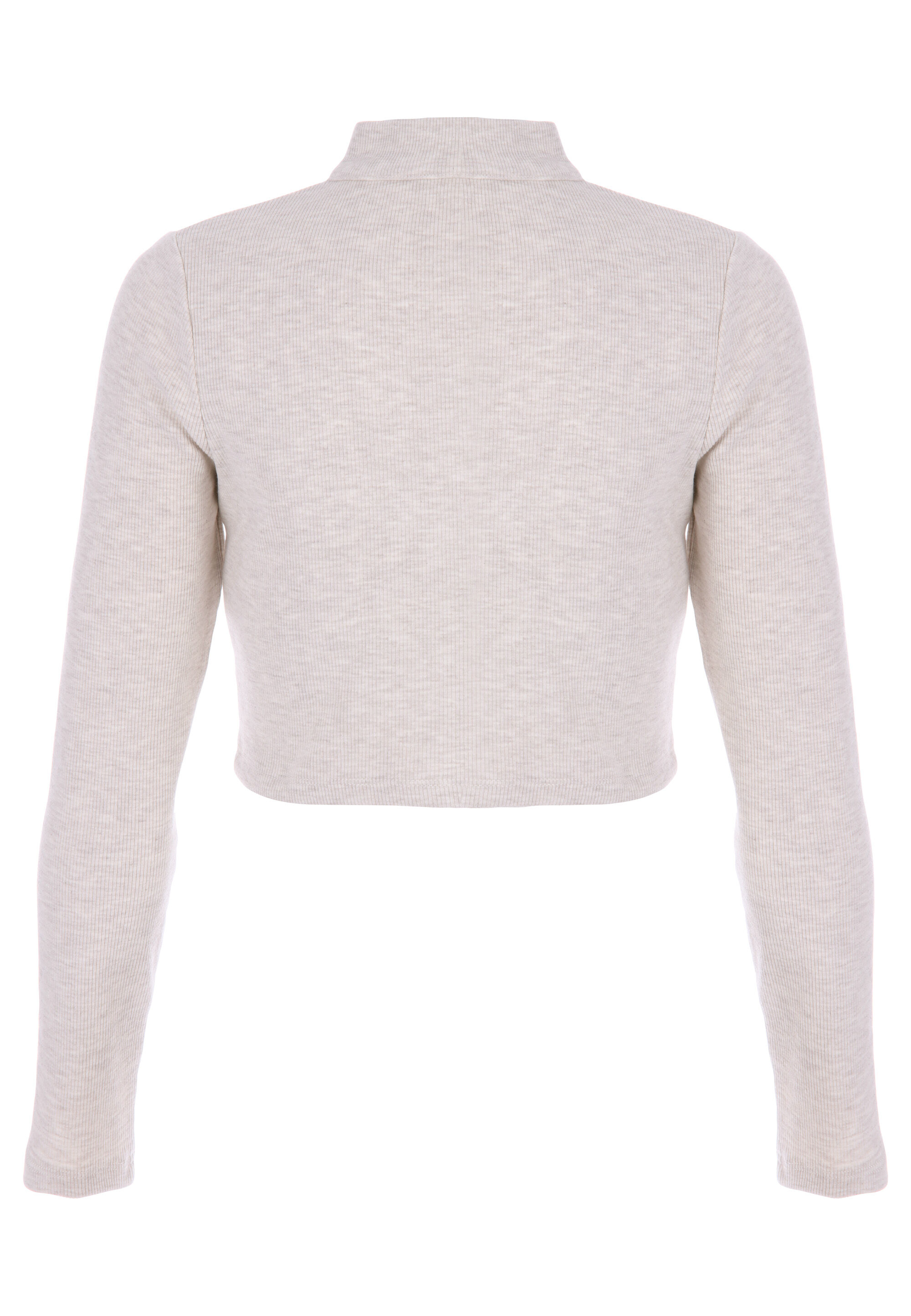 Older Girls Oatmeal Zip Through Top