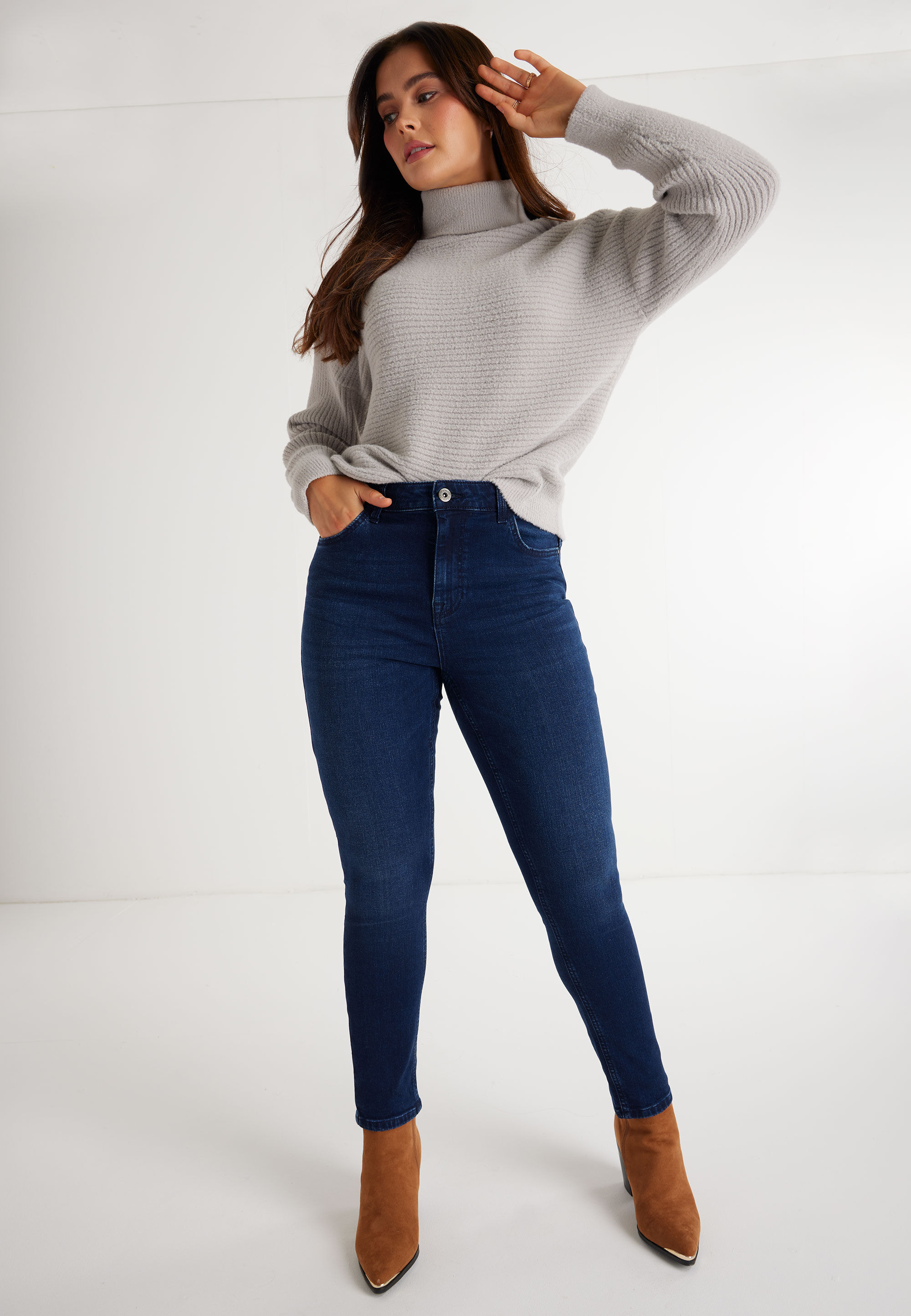 Womens Indigo Alexa Skinny Jeans