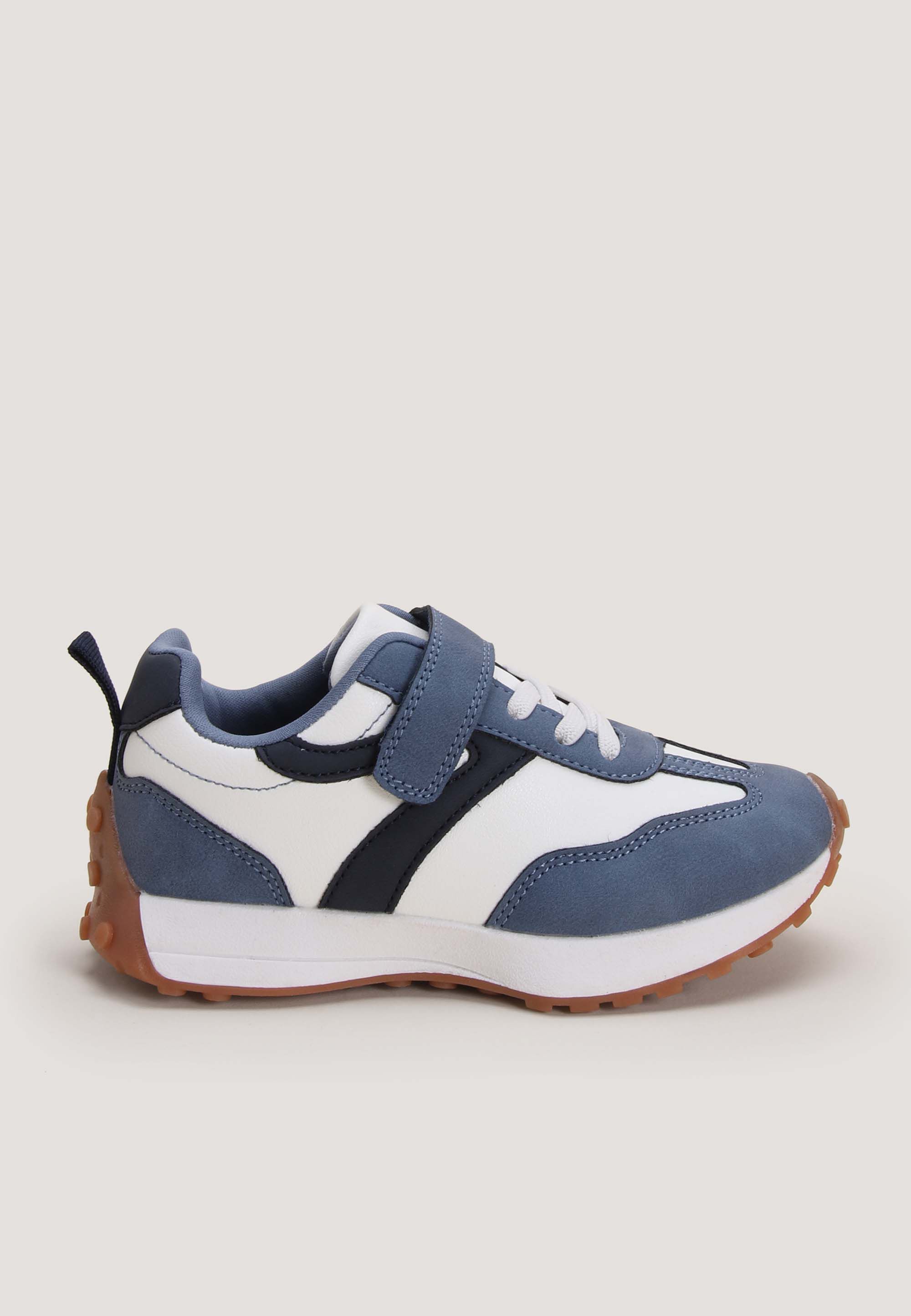 Younger Boys Blue Casual Retro Runner Trainers