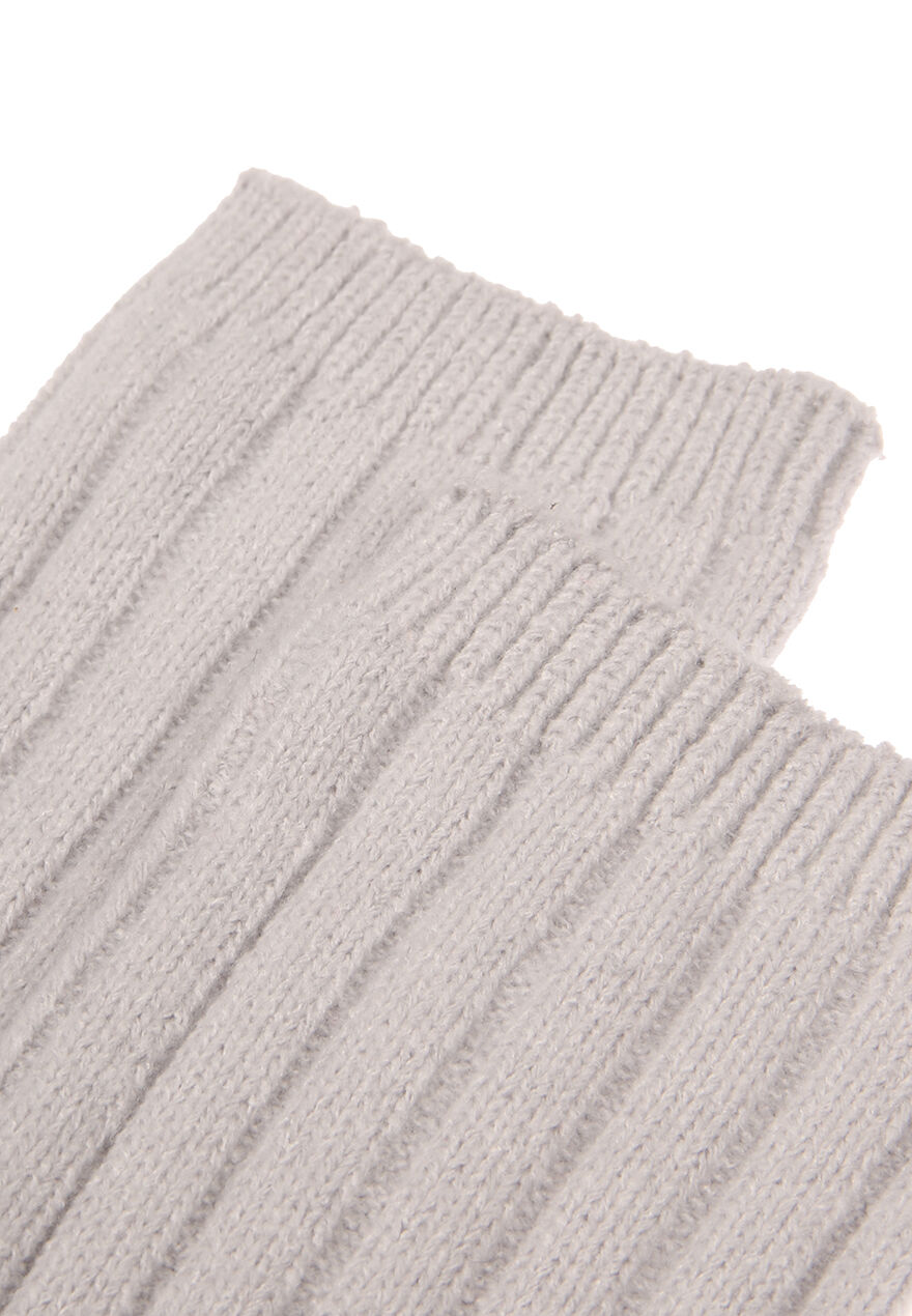 Womens Grey Chenille Slouch Socks
