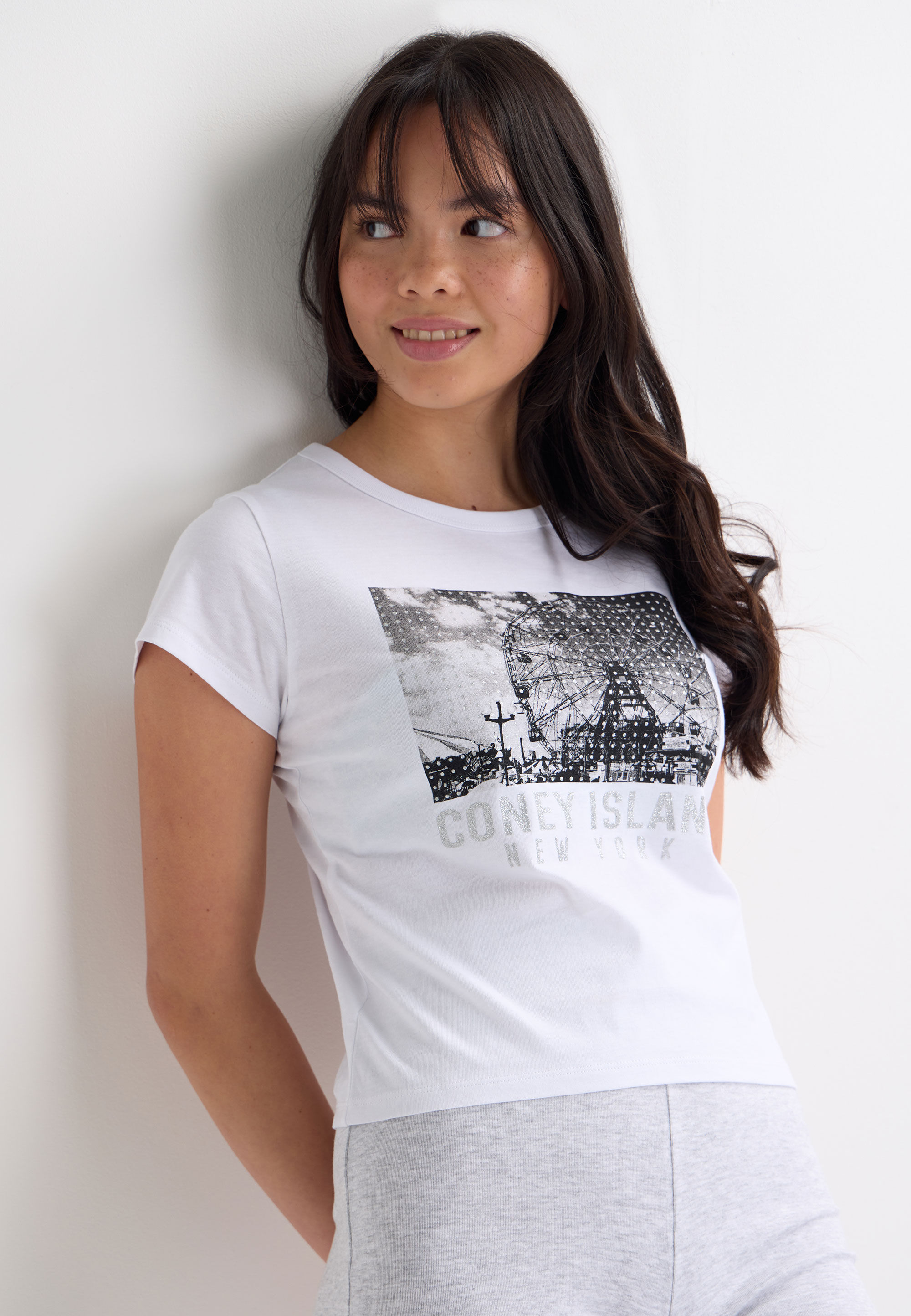 Older Girls White City Short Sleeve Top