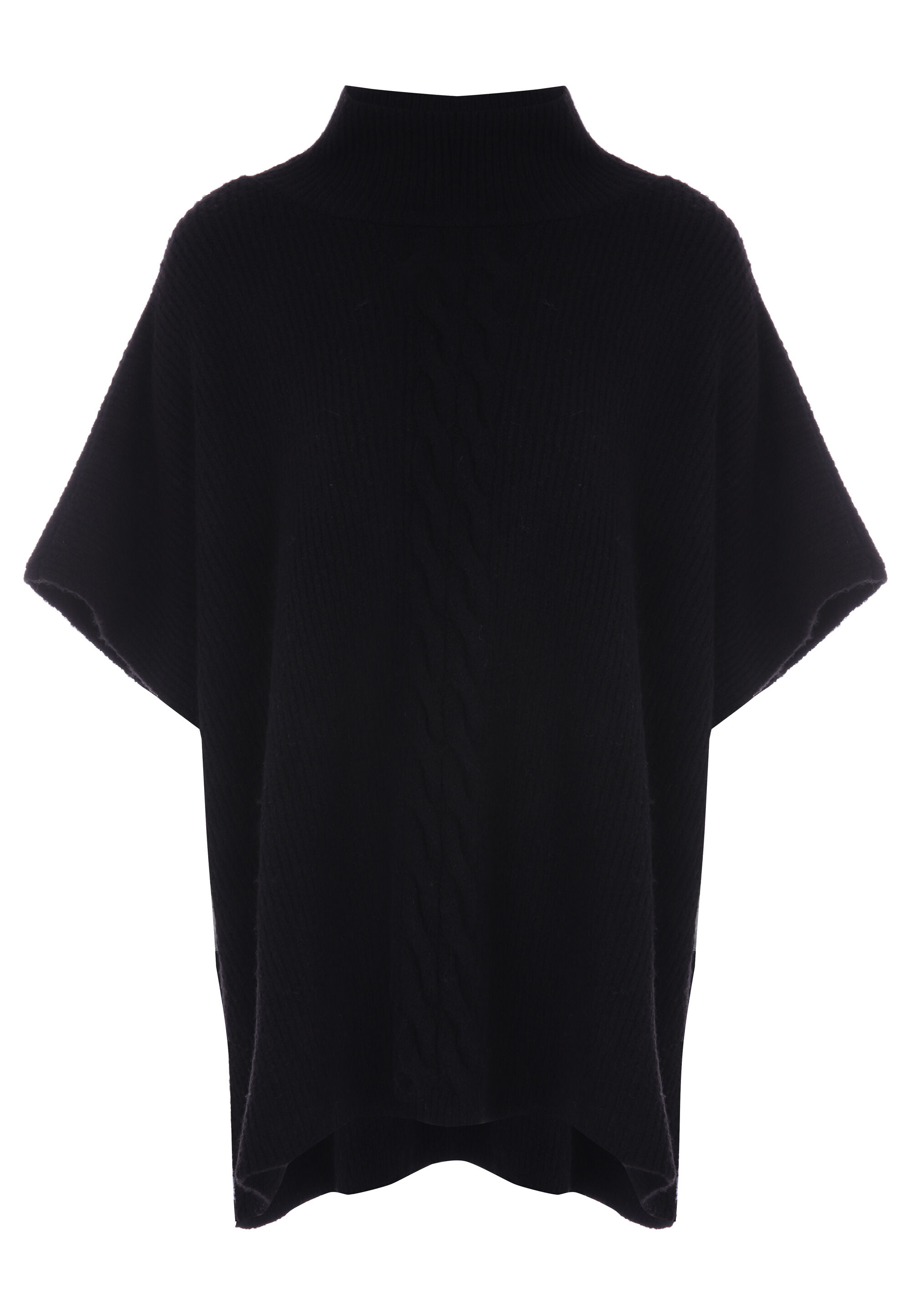 Womens Black Cable Knit Tabard