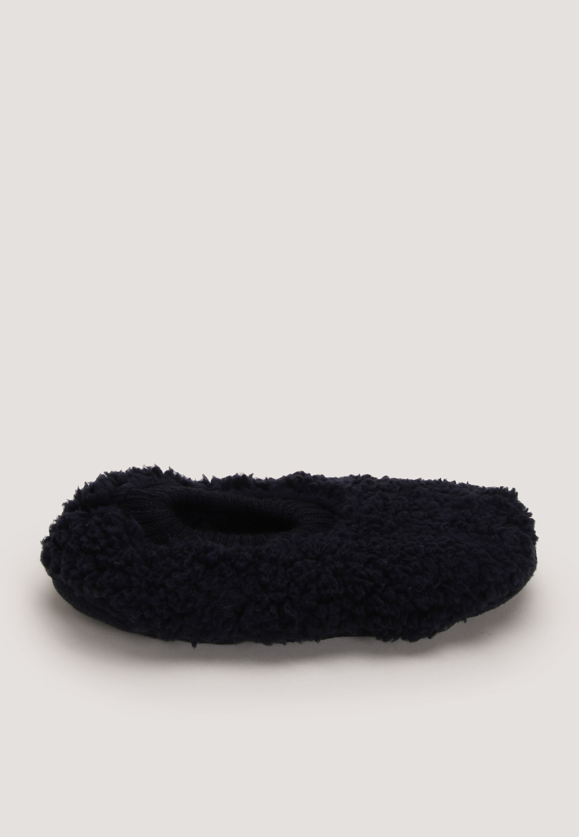 Mens Navy Supersoft Fleece Slipper Socks