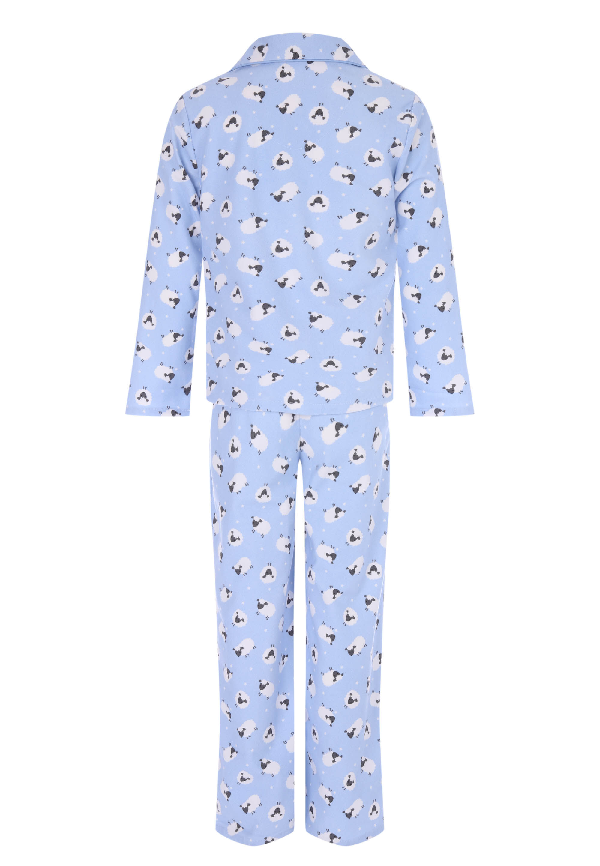 Girls Blue Sheep Print Pyjama Set
