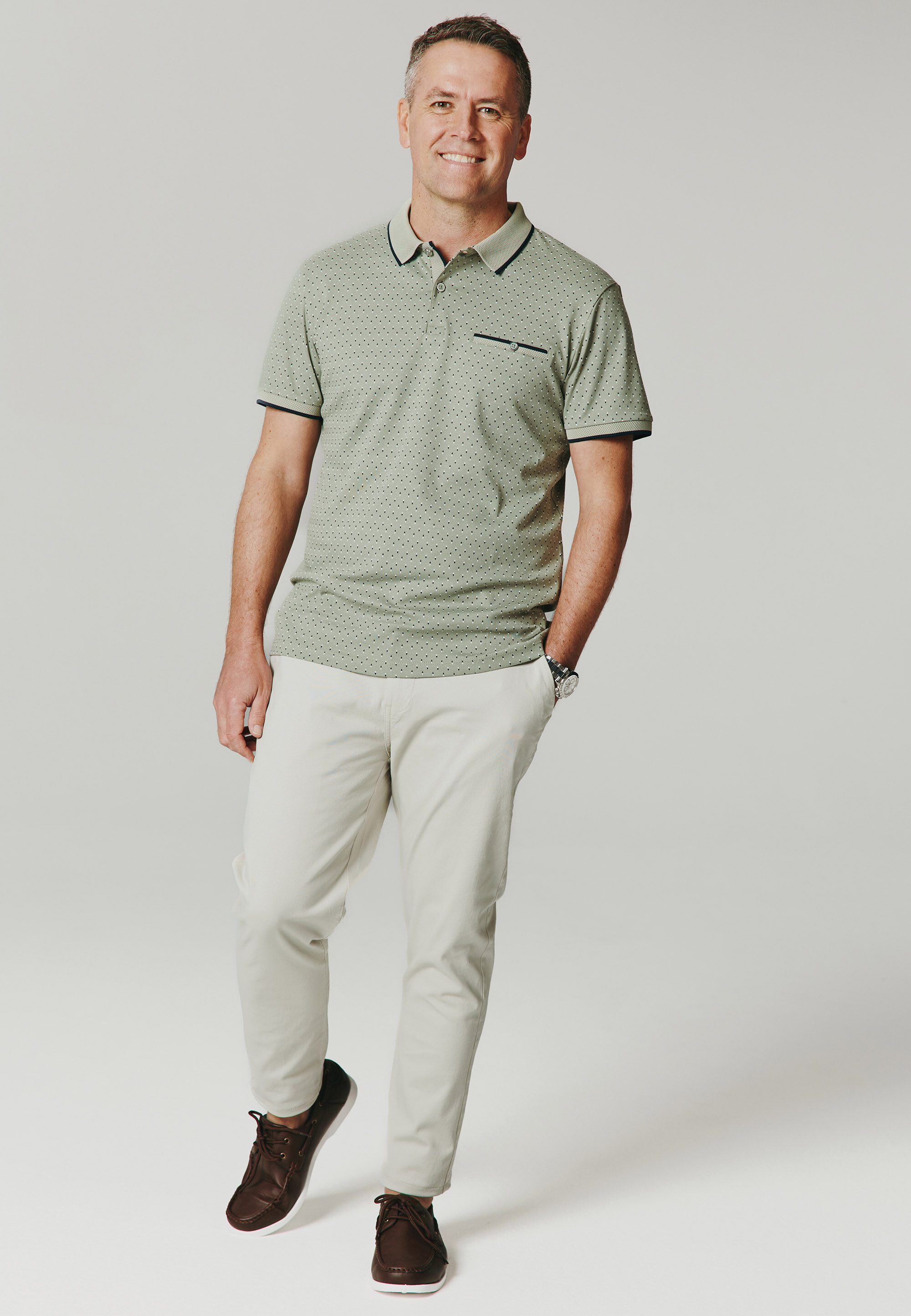 Mens Sand Slim Chino Trousers