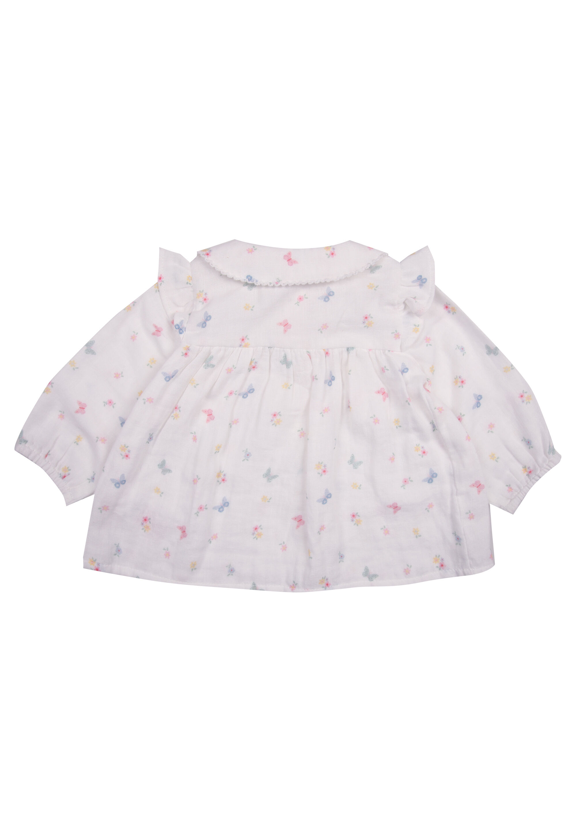 Baby Girl White Floral Top and Pink Leggings Set