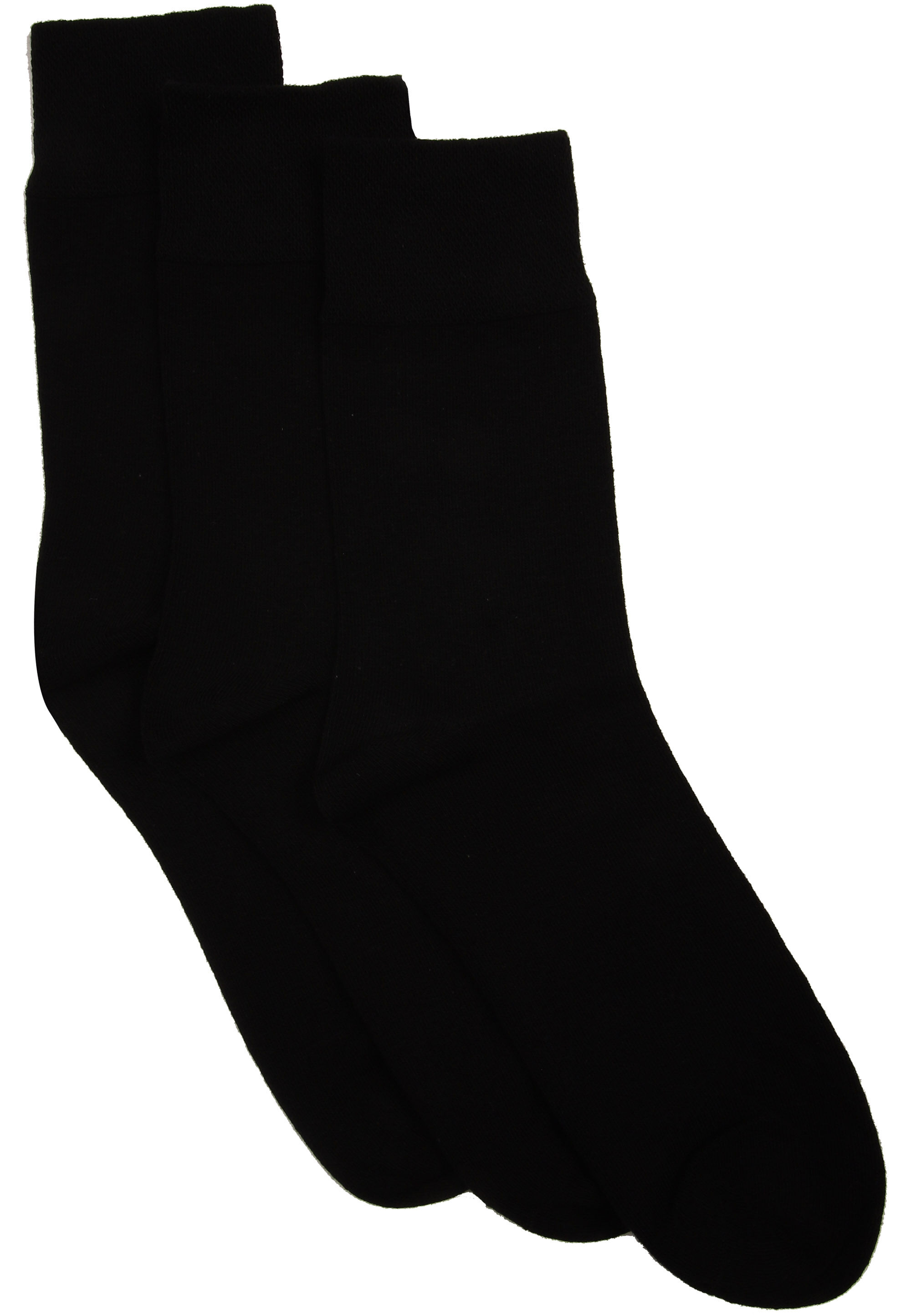 Mens 3pk Black Soft Top Ankle Socks