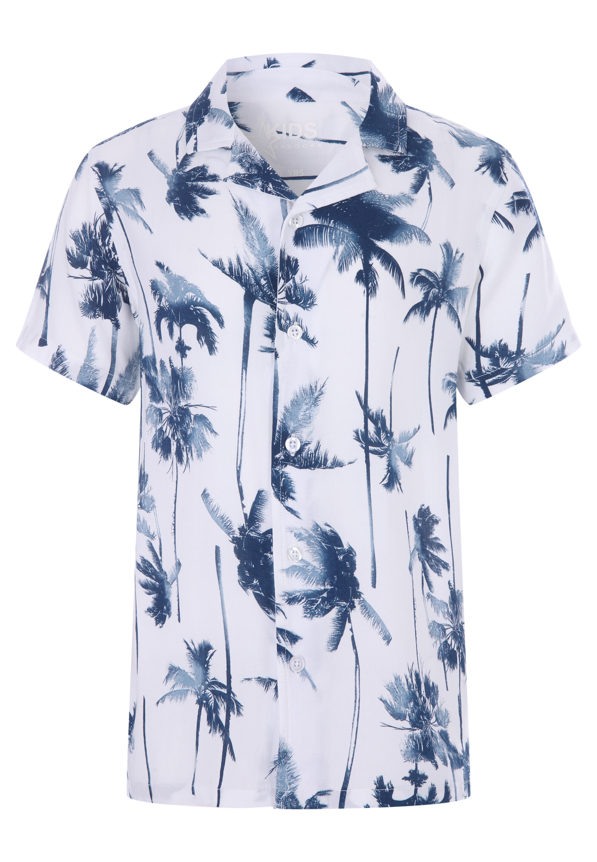 Older Boys White Palm Tree Shirt