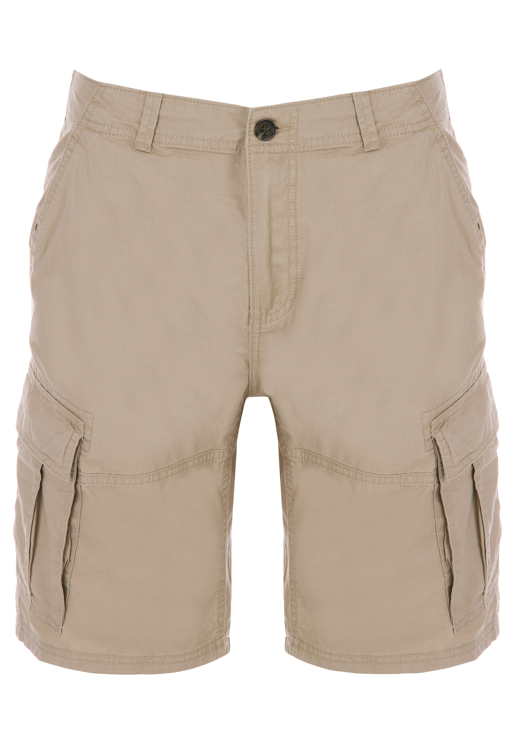 Mens Tan Plain Cargo Shorts