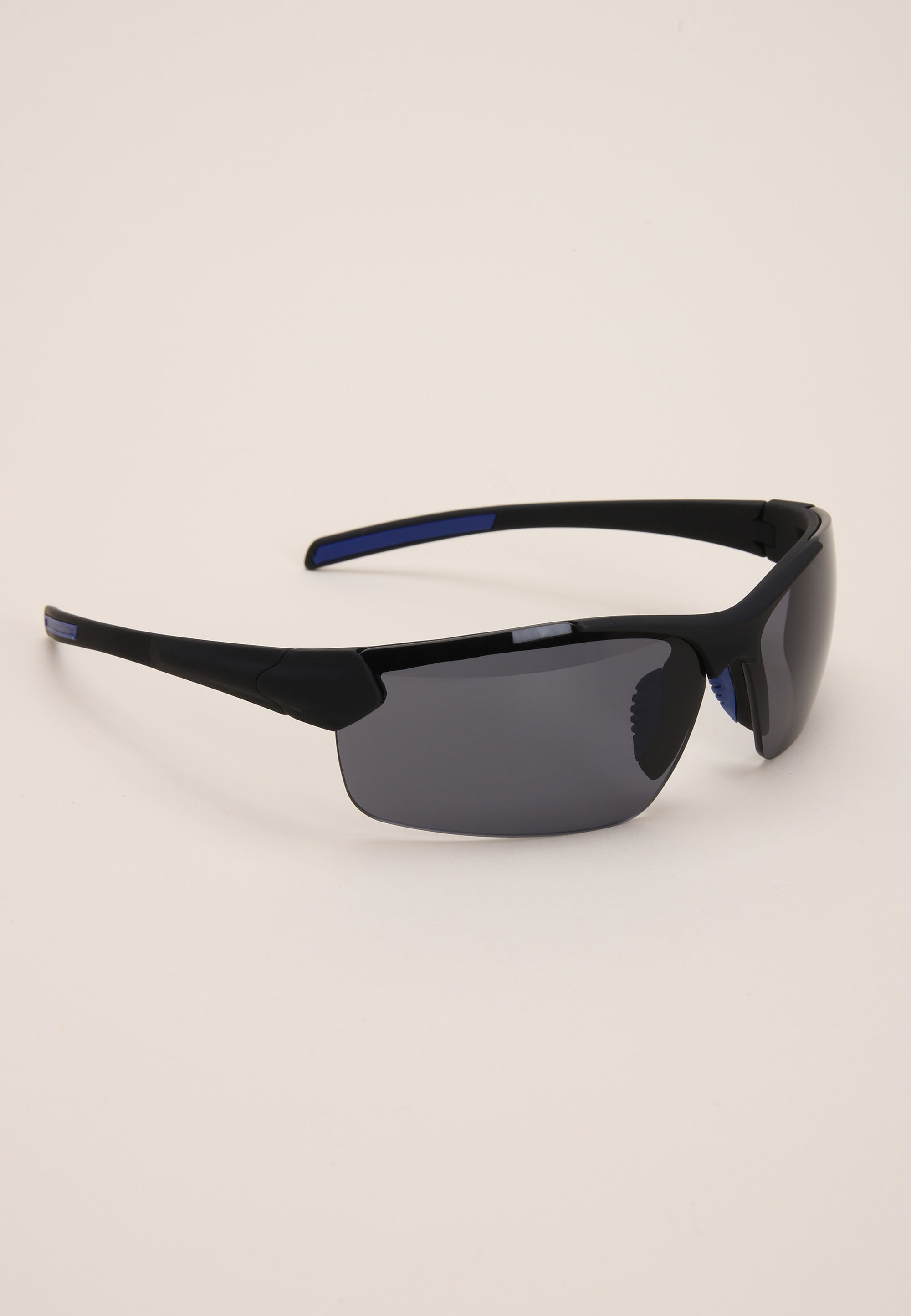 Boys Black Plain Frameless Sport Sunglasses