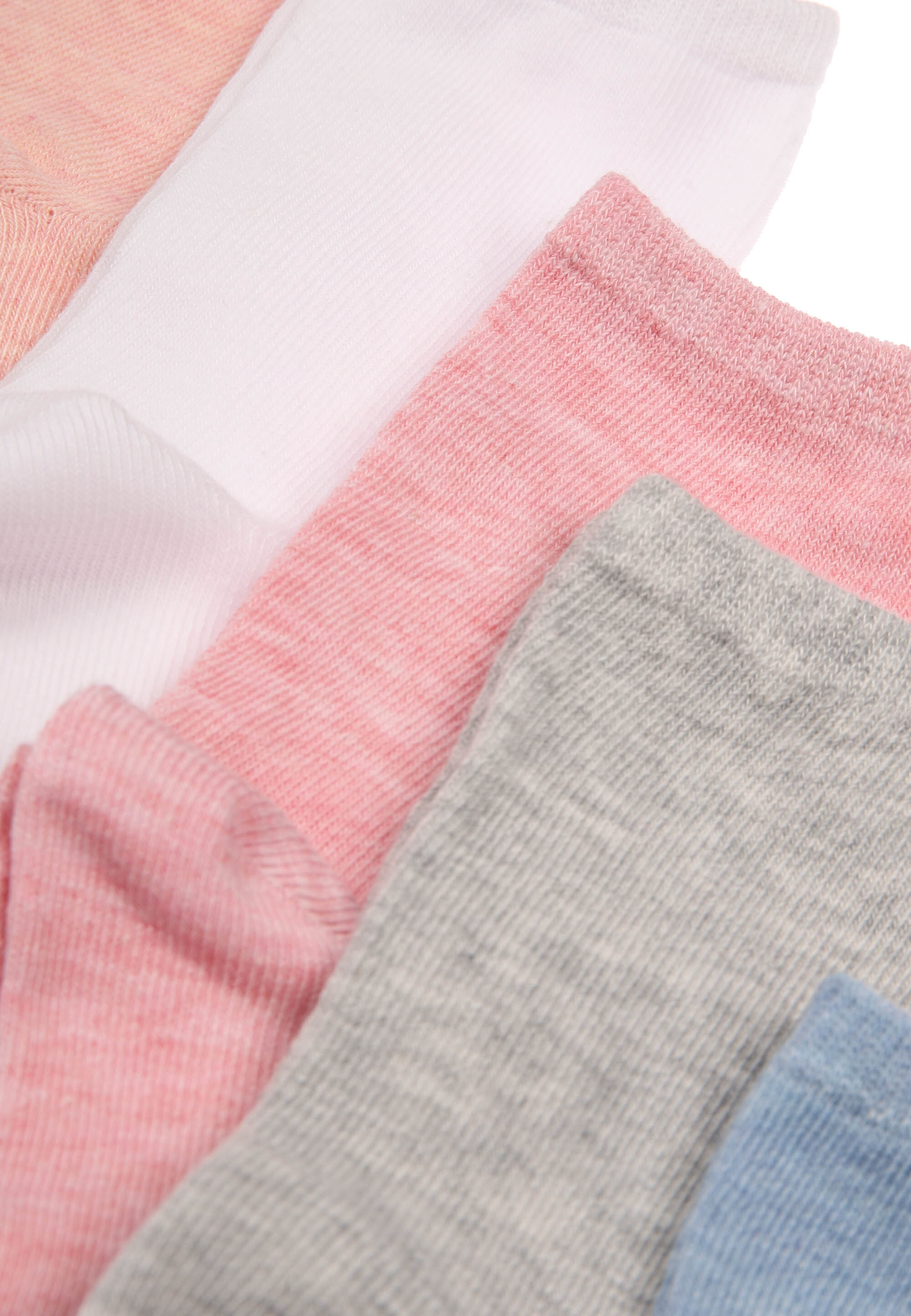 Girls 5pk Assorted Pastel Ankle Socks