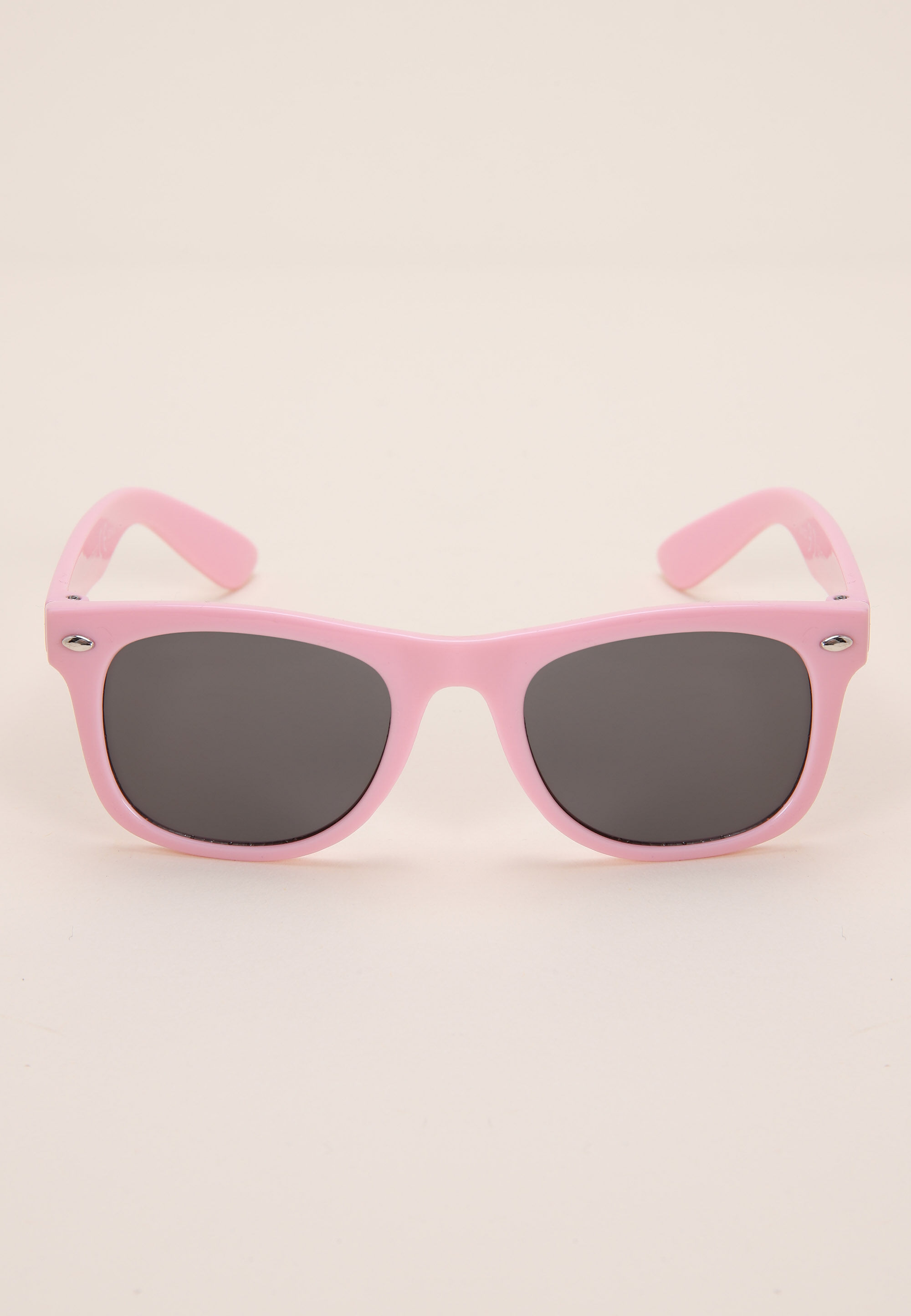 Girls Pink Plain Retro Sunglasses
