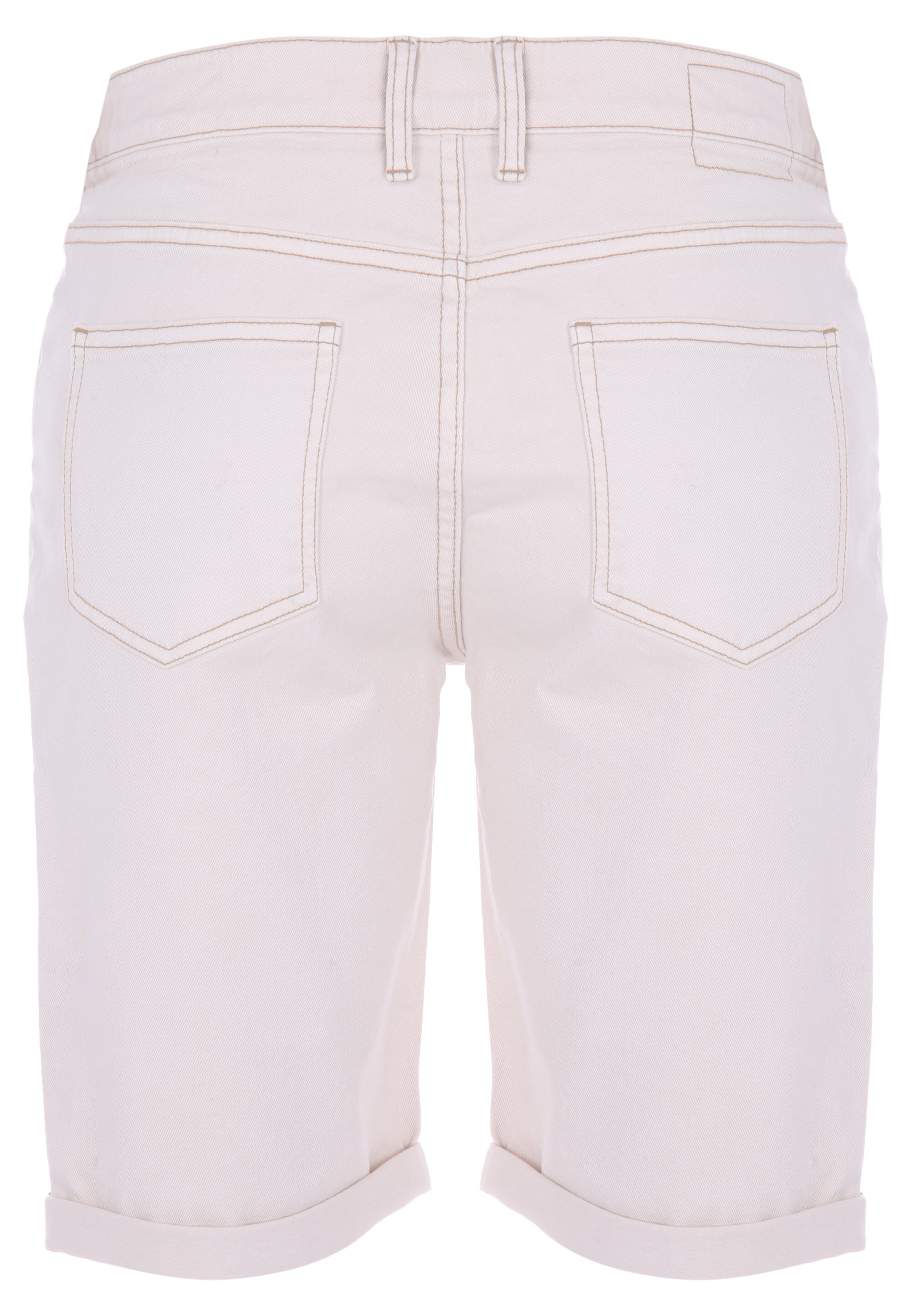 Mens Plain Ecru Mid Length Shorts