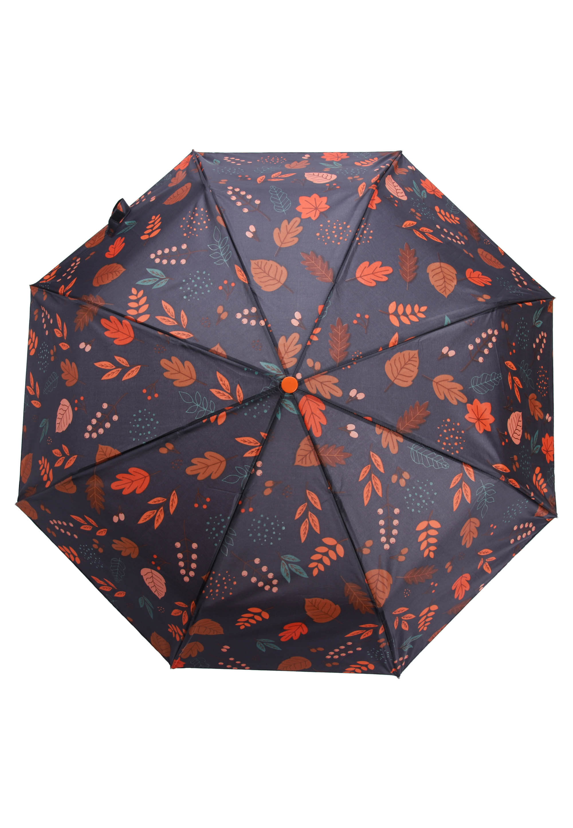 Womens Brown Autumn Leaves Umbrella
