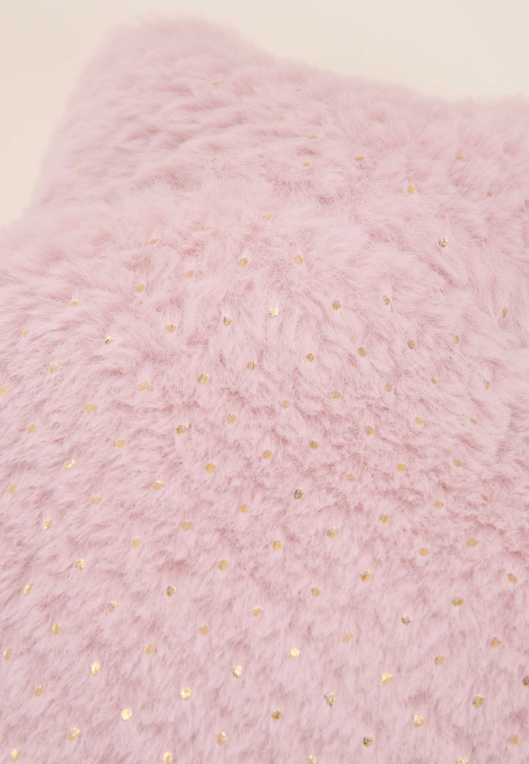 Womens Pink Fluffy Foot Hot Water Bottle