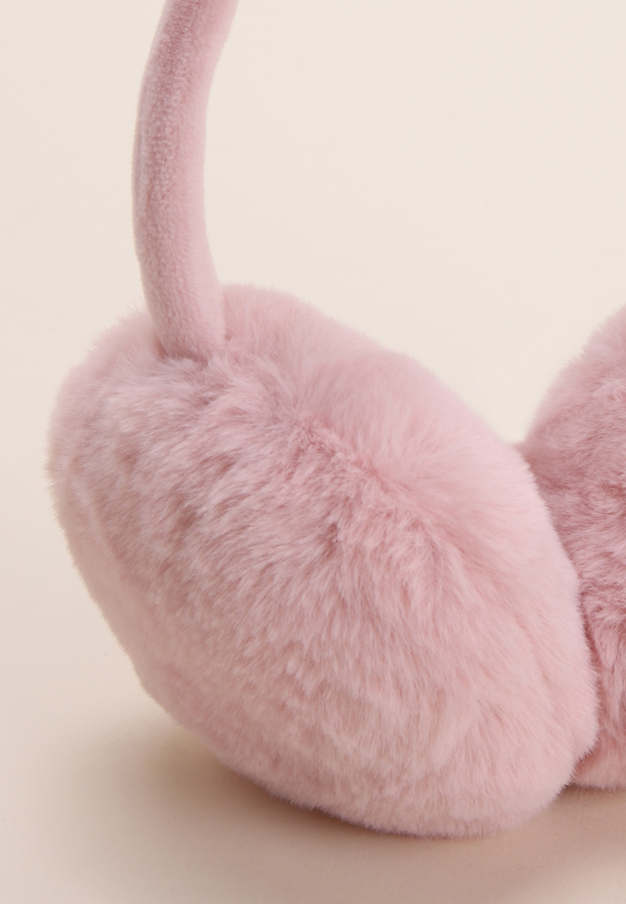 Younger Girls Pink Fluffy Bow Earmuffs