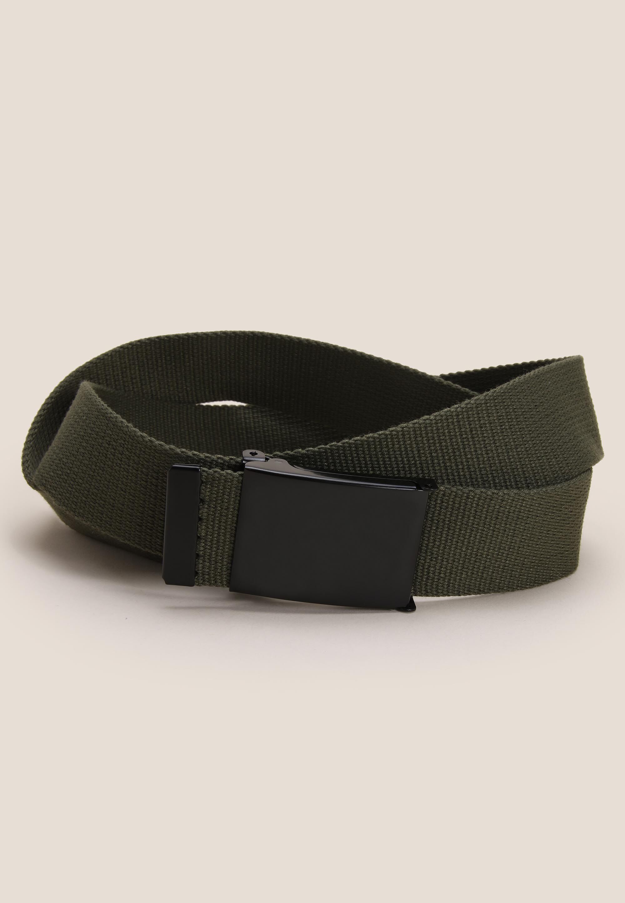 Mens Green Plain Webbing Belt