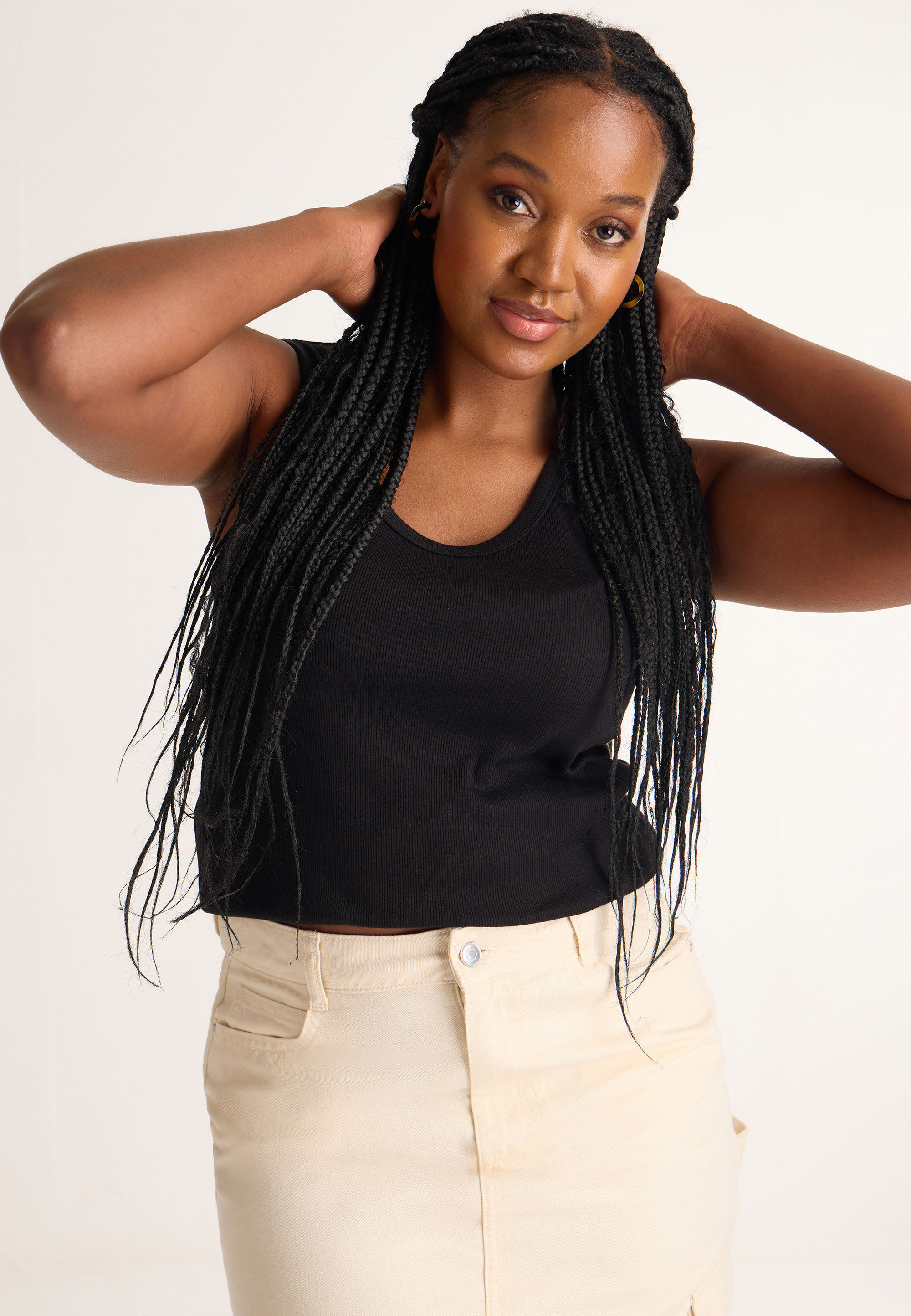 Womens Black Basic Vest Top