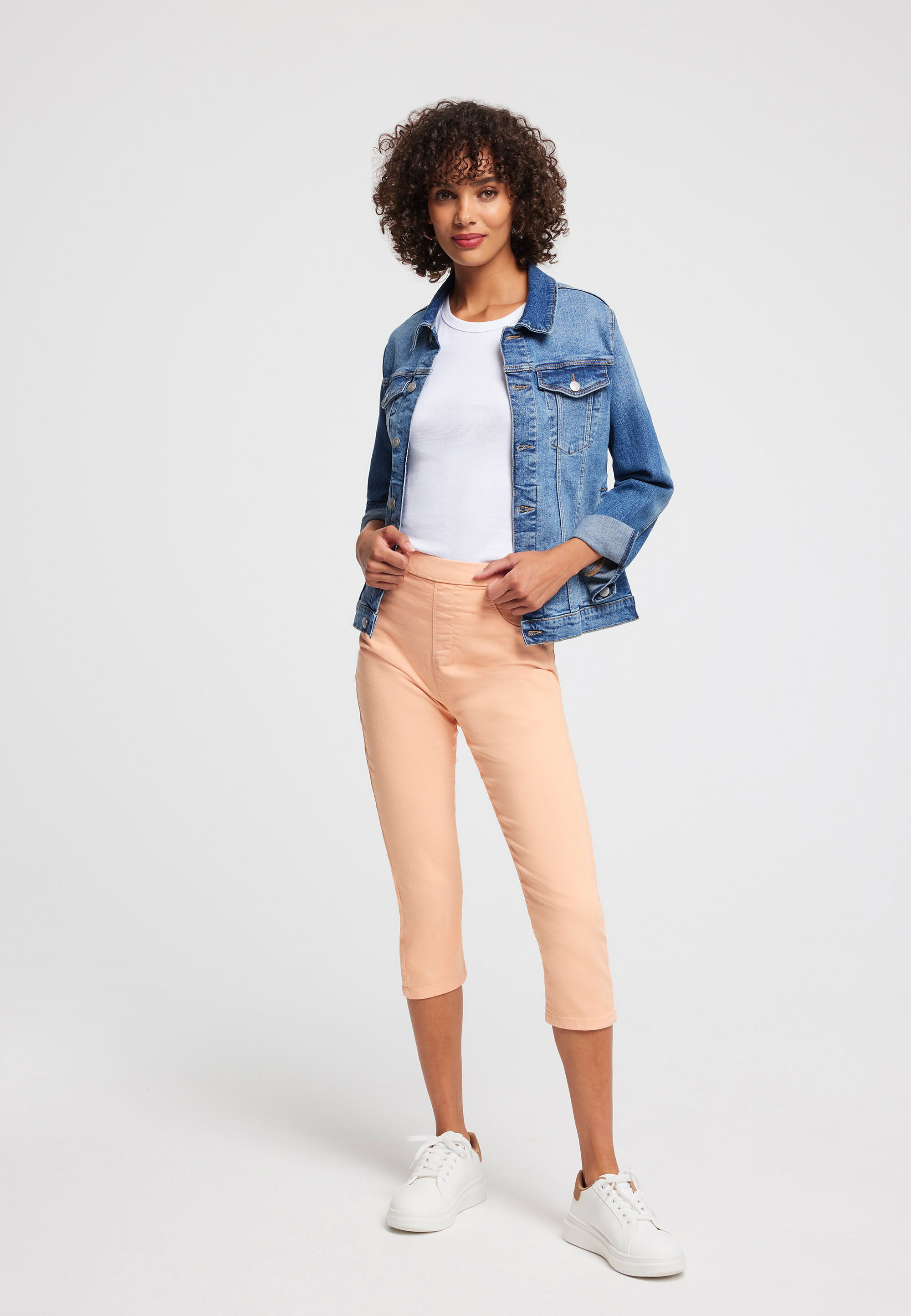 Womens Kate Orange Crop Jeggings