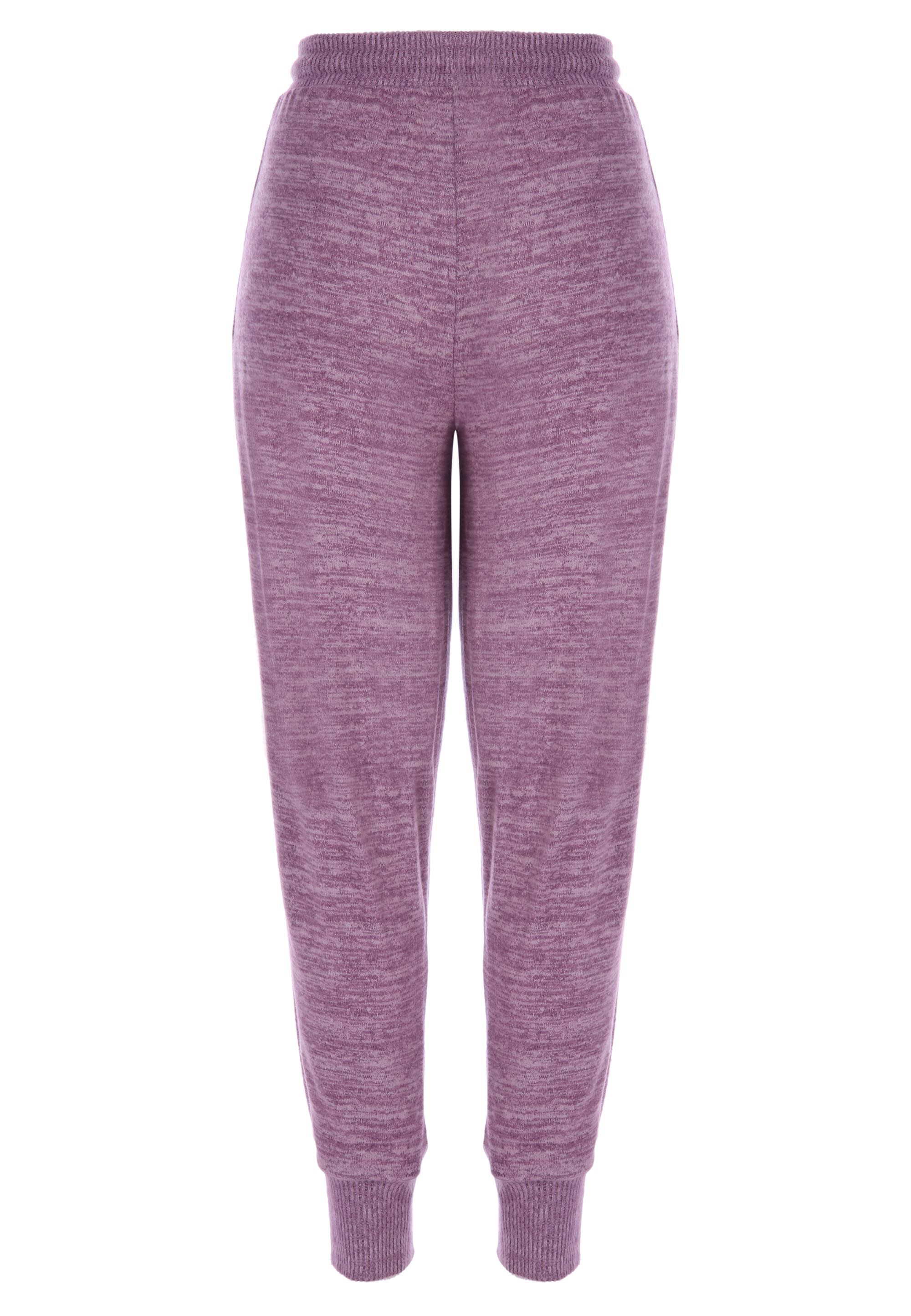 Womens Purple Marl Pyjama Bottoms