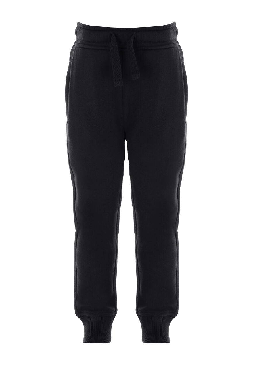 Younger Boys Plain Black Joggers