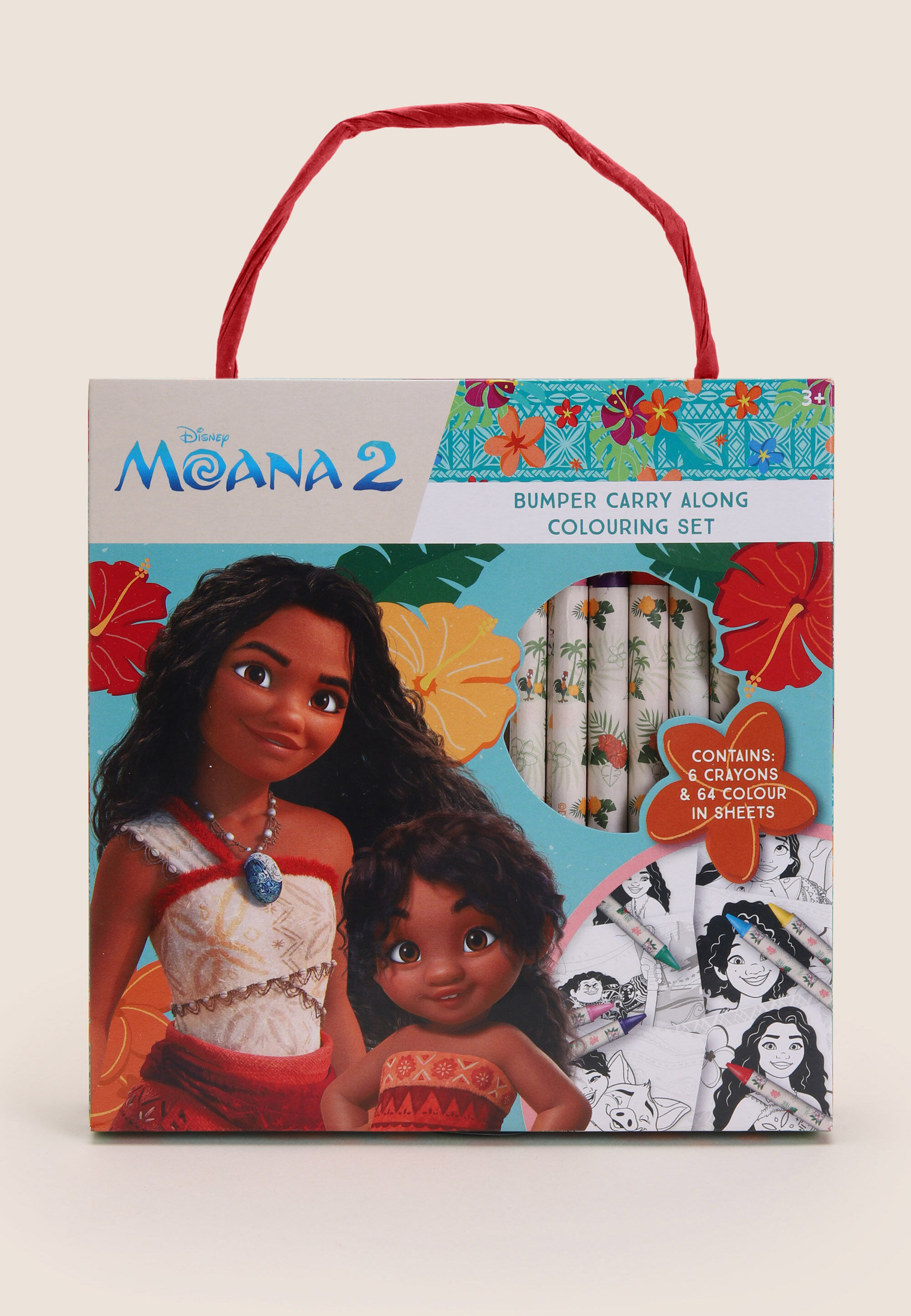 Kids Disney Moana 2 Bumper Carry Along Colouring Set