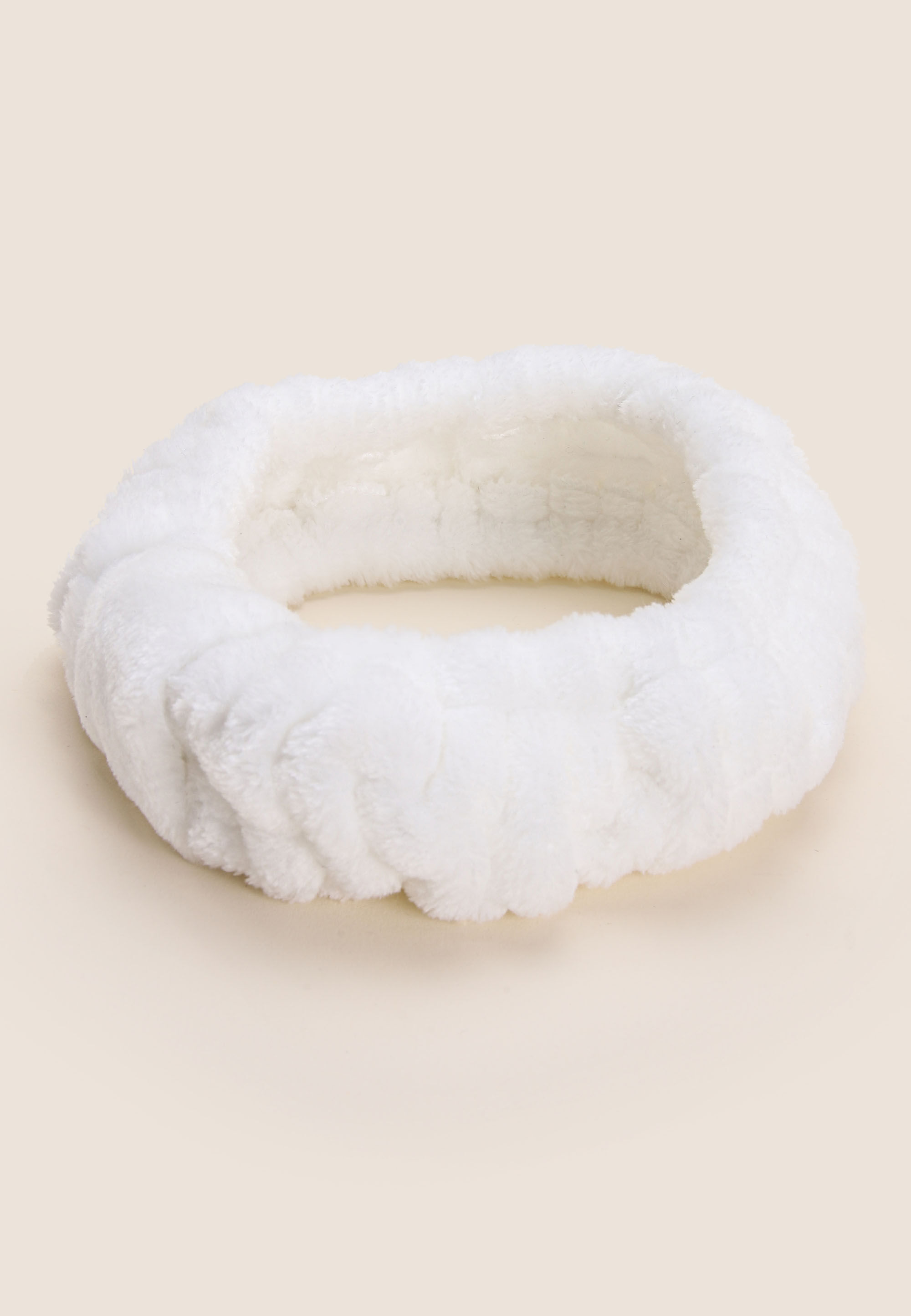 Womens White Spa Beauty Bow Headband