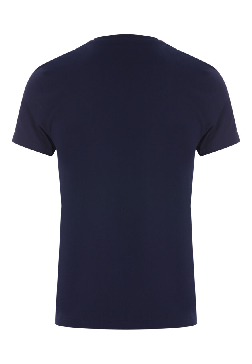 Mens Plain Navy Crew Neck T-Shirt