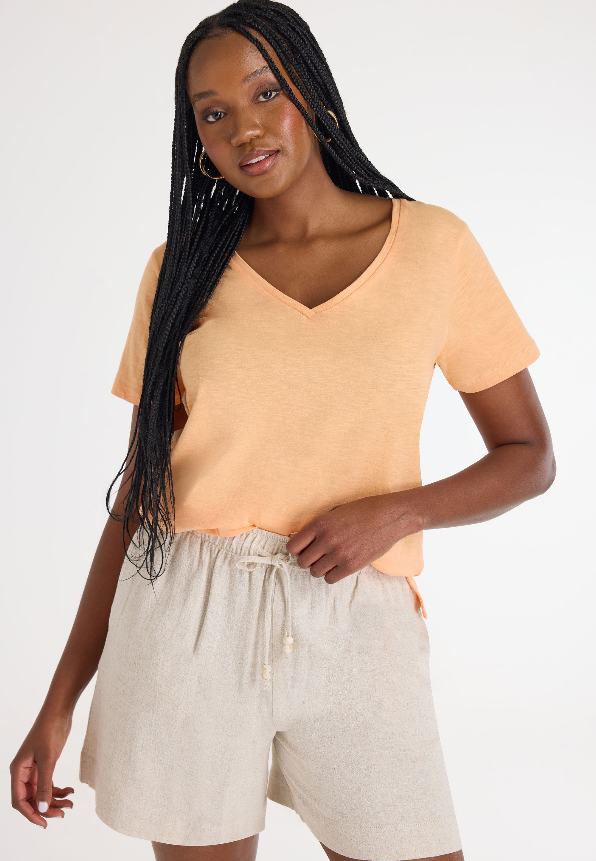 Womens Coral Loose Fit T-shirt