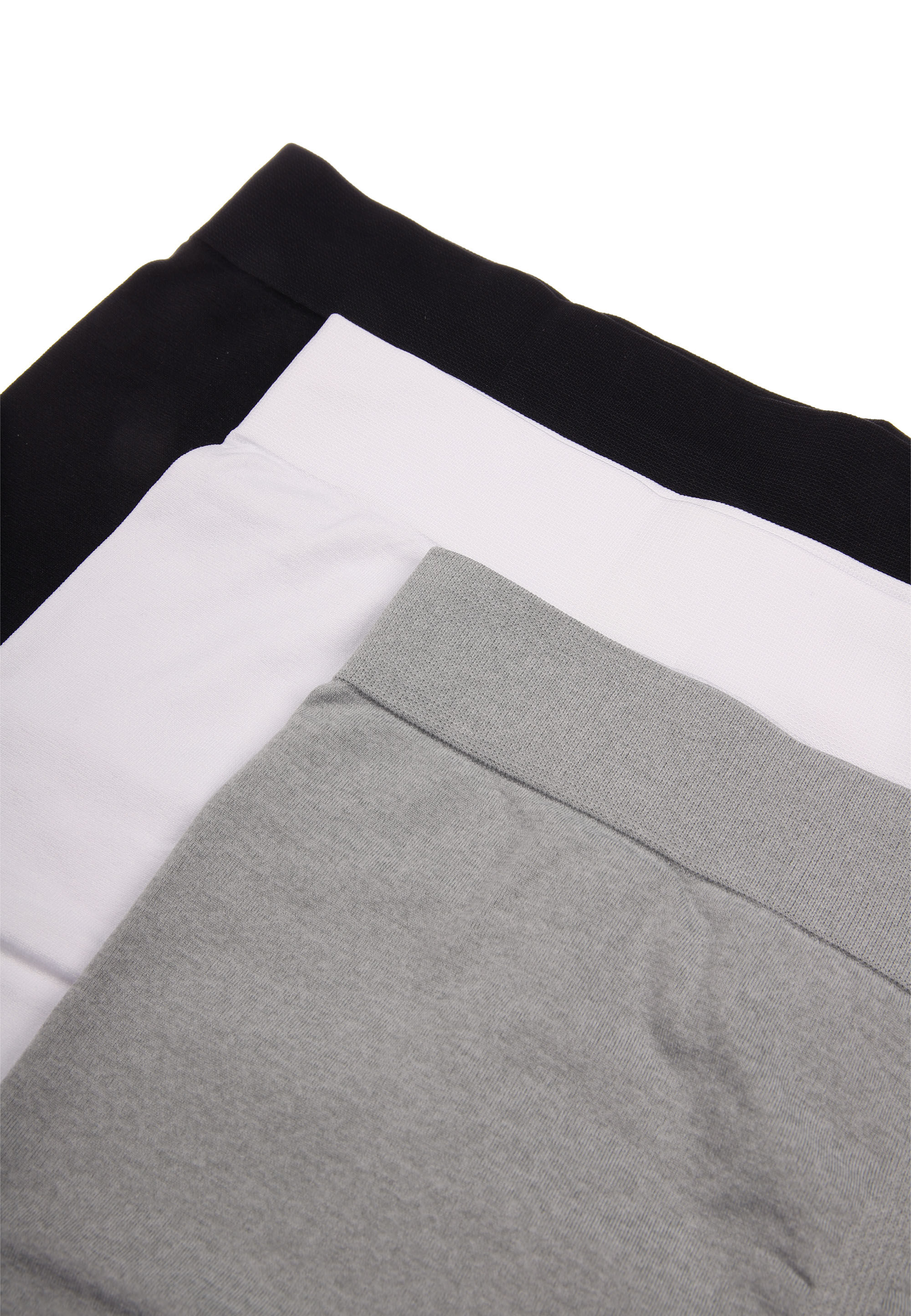 Mens 3pk Grey, White & Black Seamfree Trunks