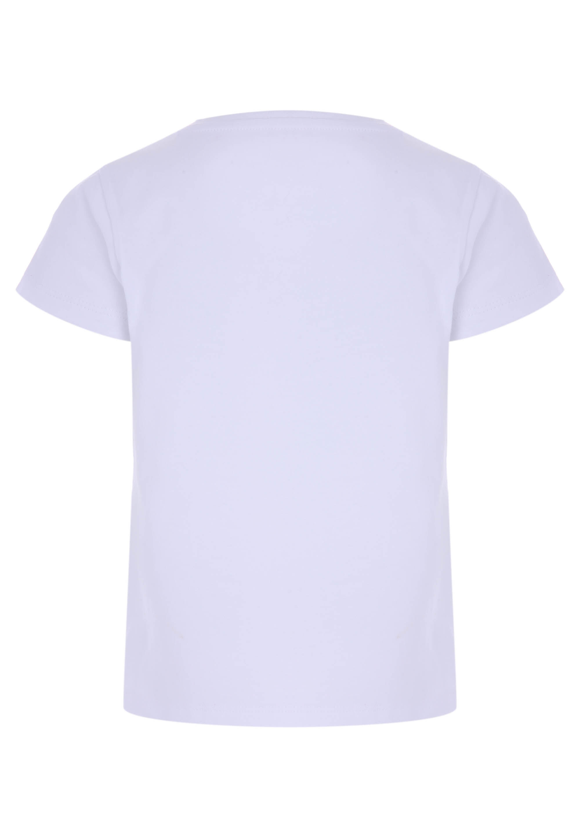 Younger Girls White Bunny Glitter Print T-Shirt