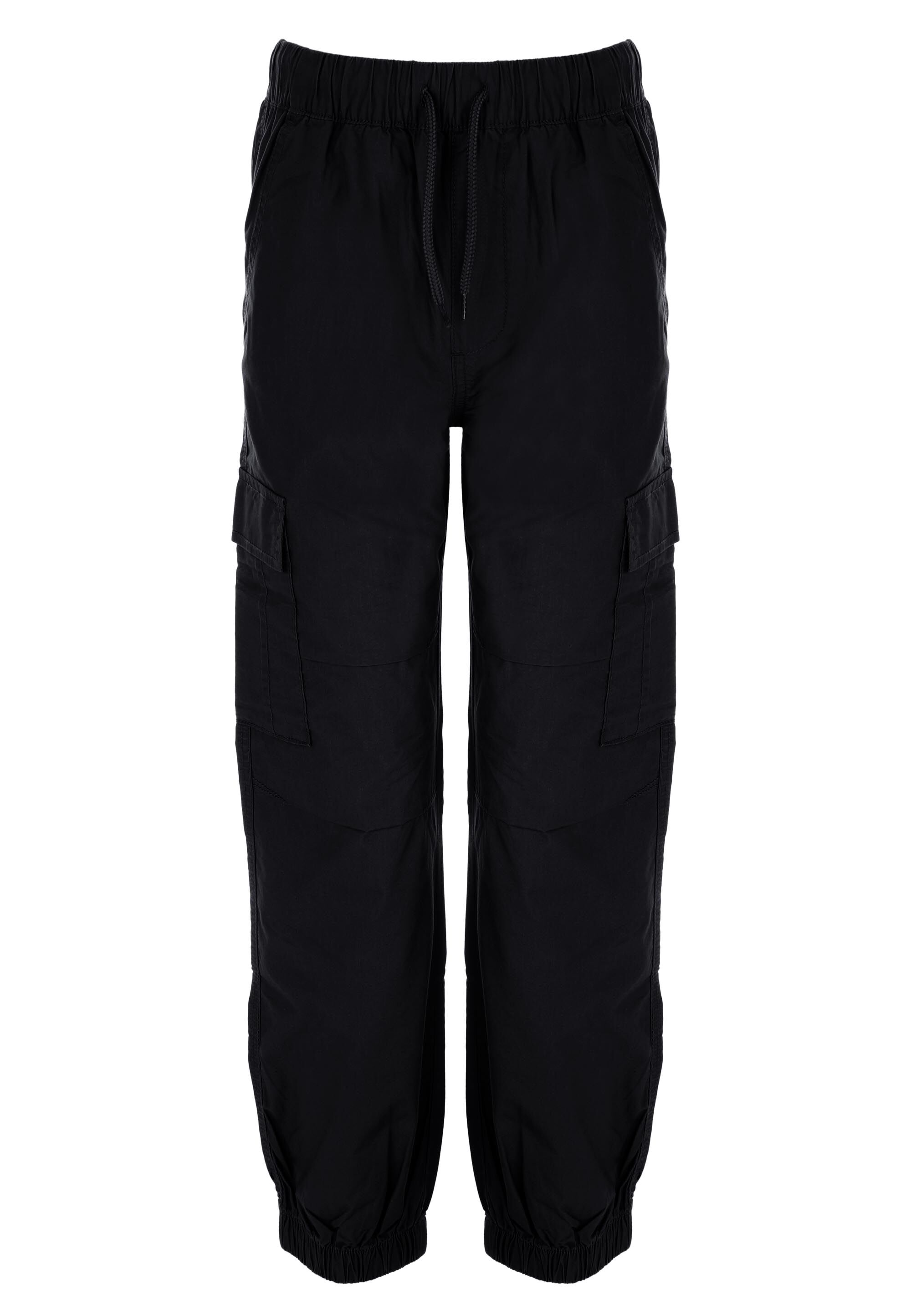 Older Boys Black Woven Cargo Trousers