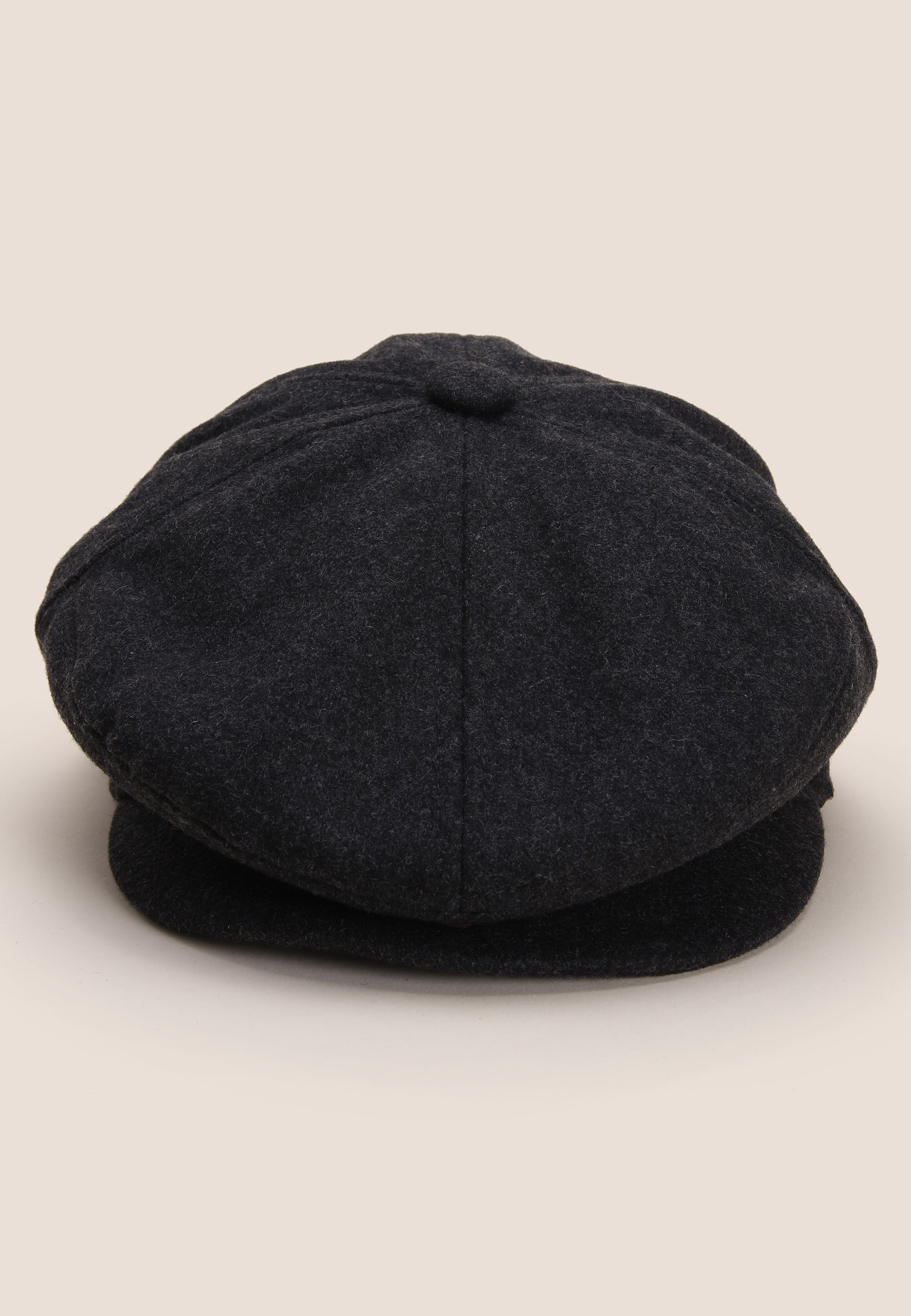 Mens Grey Plain Newsboy Flat Cap