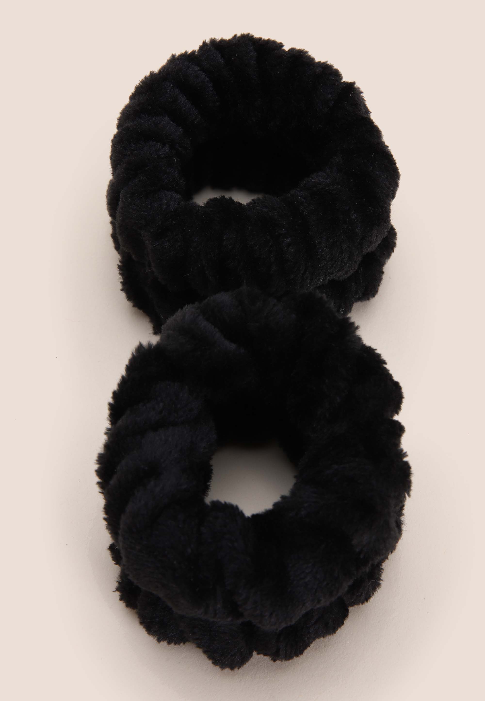 Womens Black Towelling Beauty Wristbands