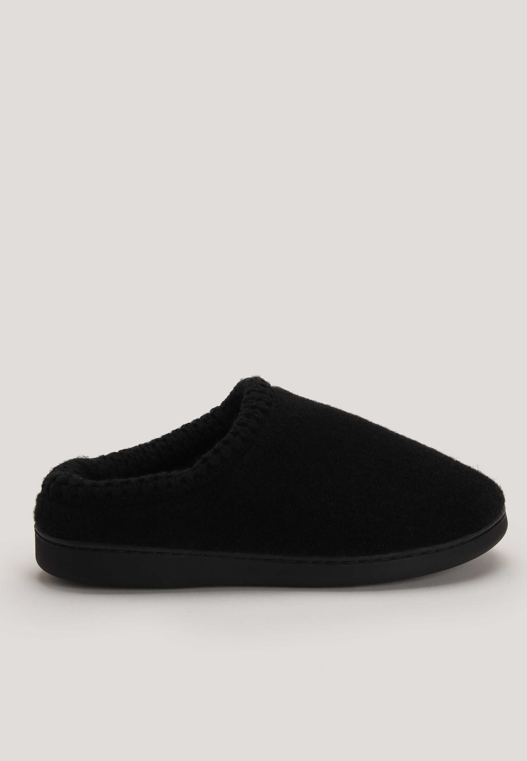 Mens Black Closed Back Thinsulate Slippers
