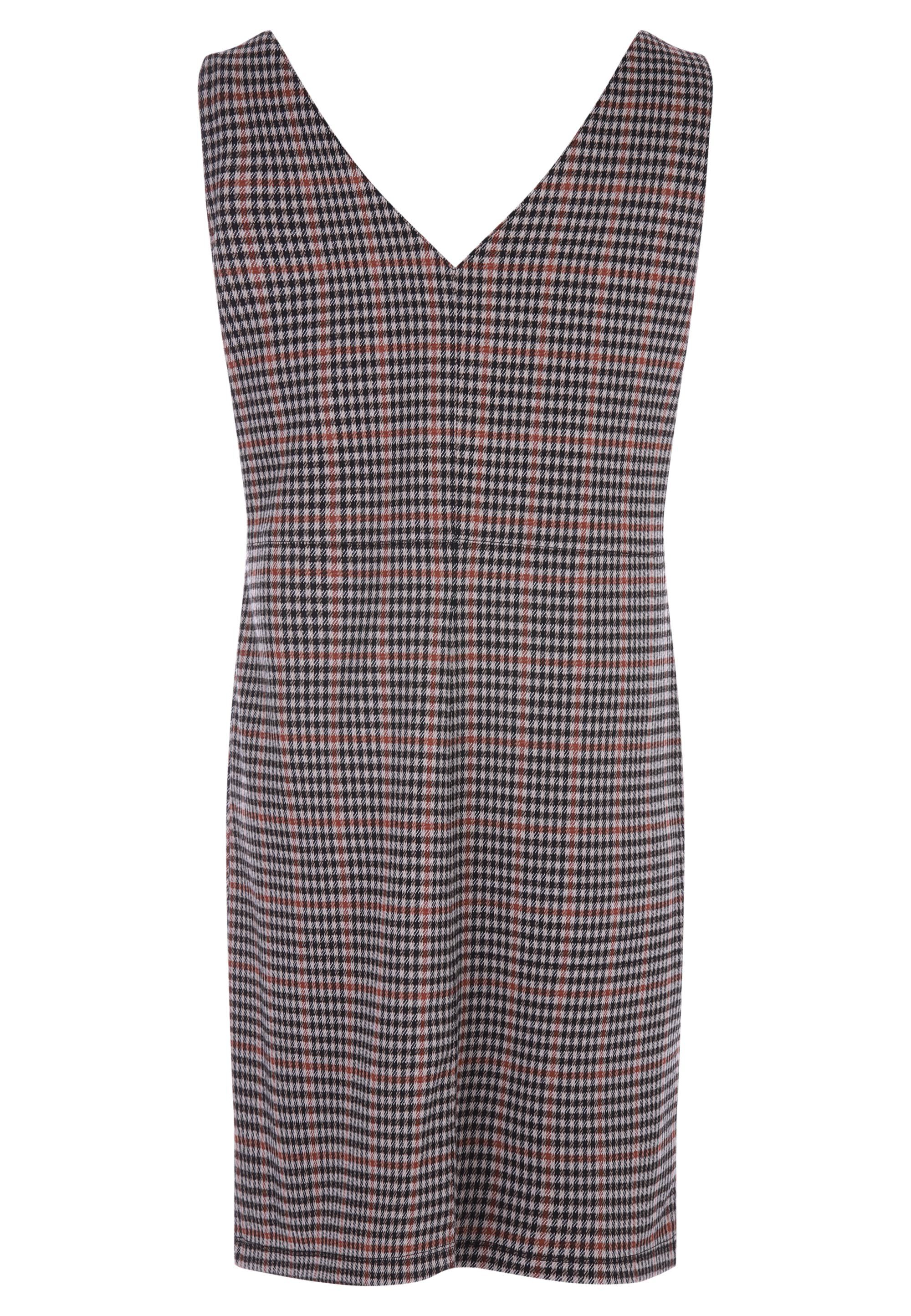 Womens Brown Check Pinny Dress