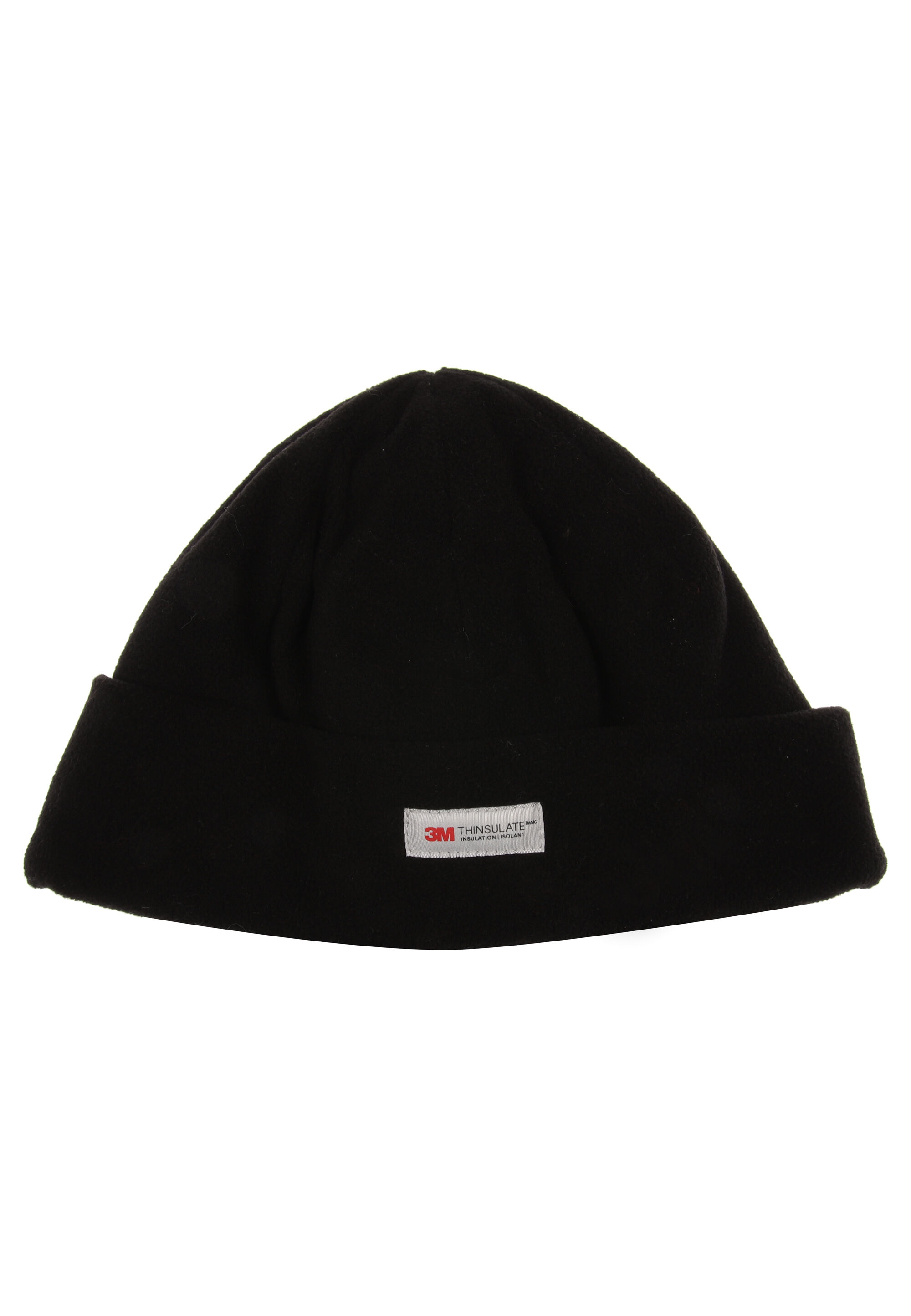 Mens Black Plain Thinsulate Fleece Beanie
