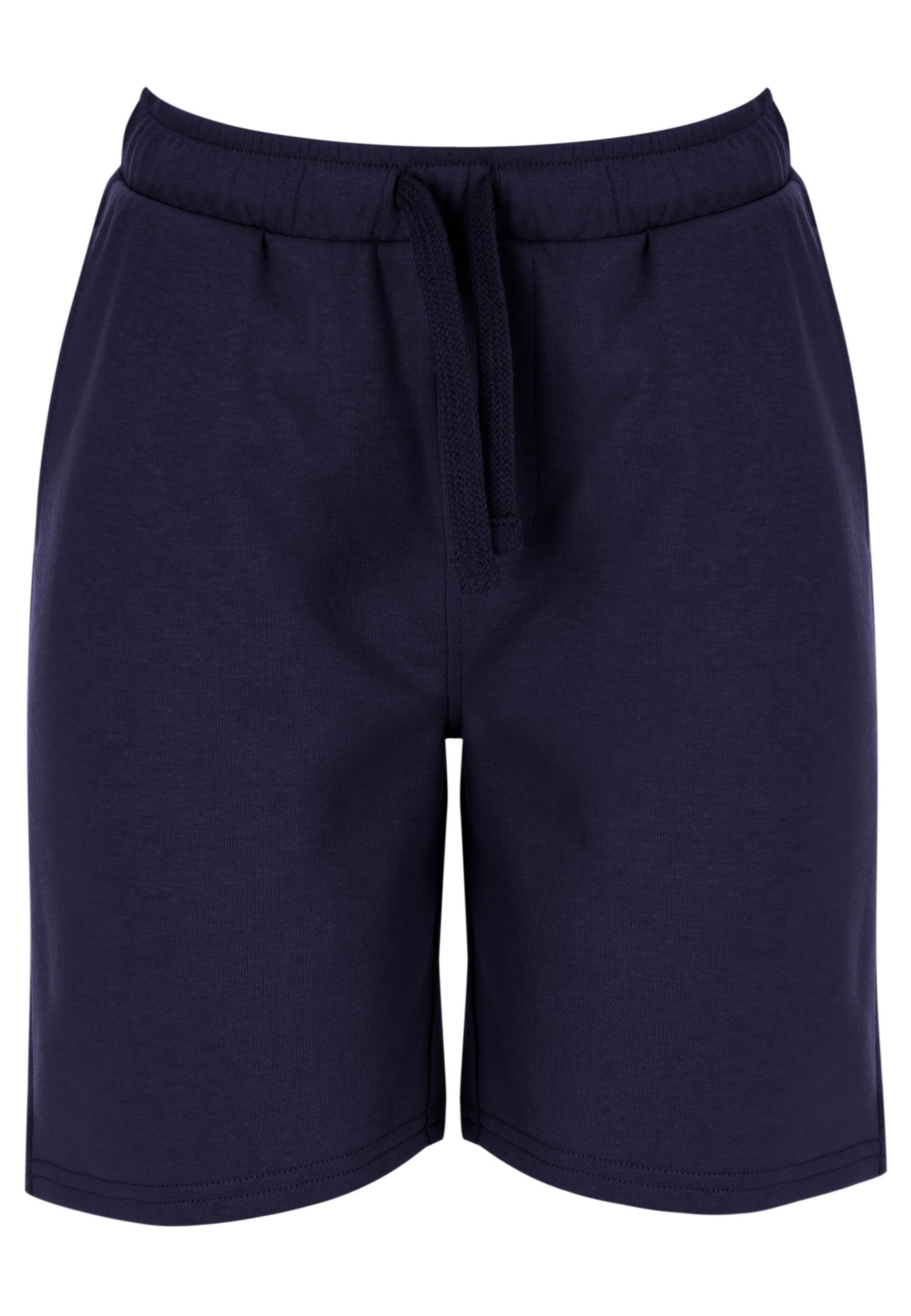 Younger Boys Solid Navy Drawstring Casual Shorts