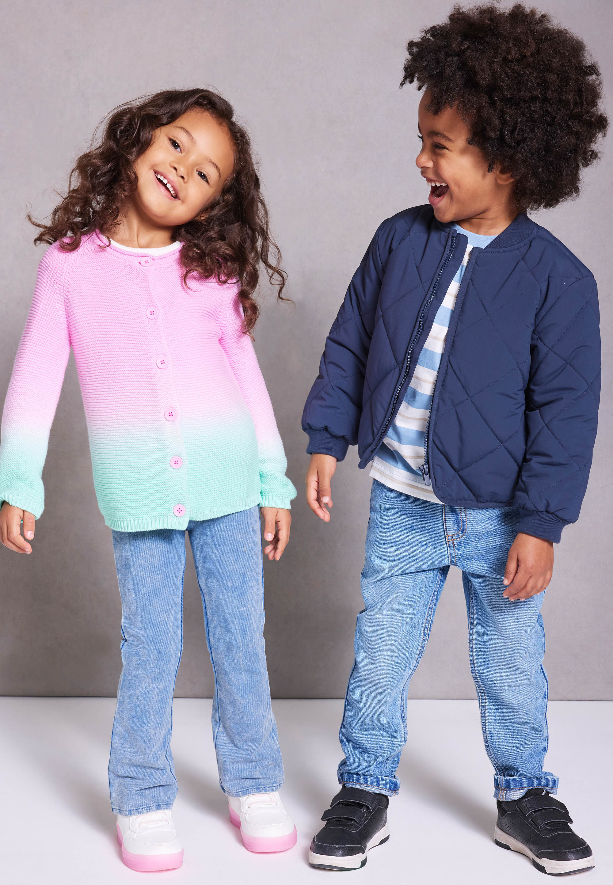 Younger Girls Pink Dip-Dye Cardigan
