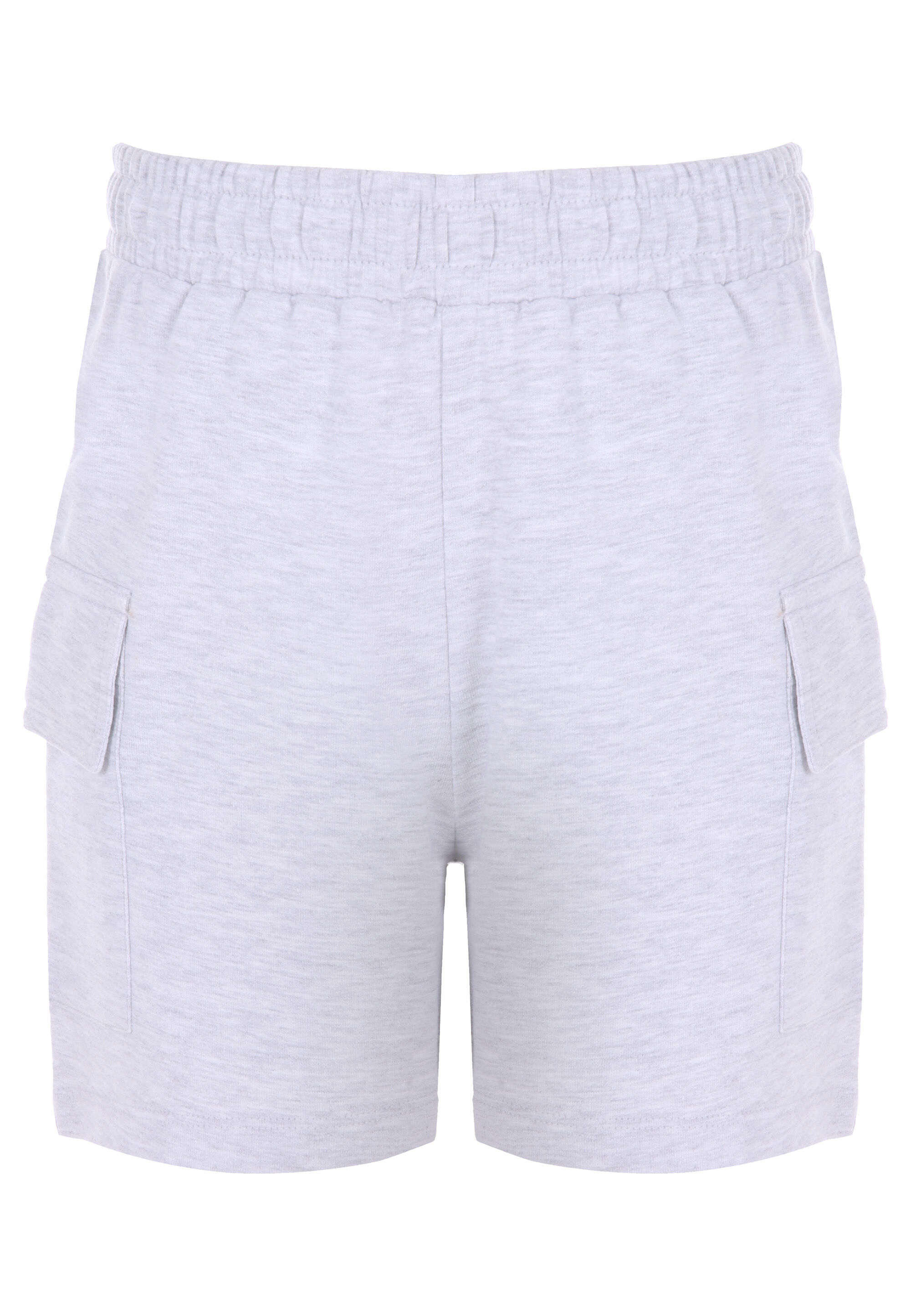 Older Girls Grey Marl Cargo Sweat Shorts