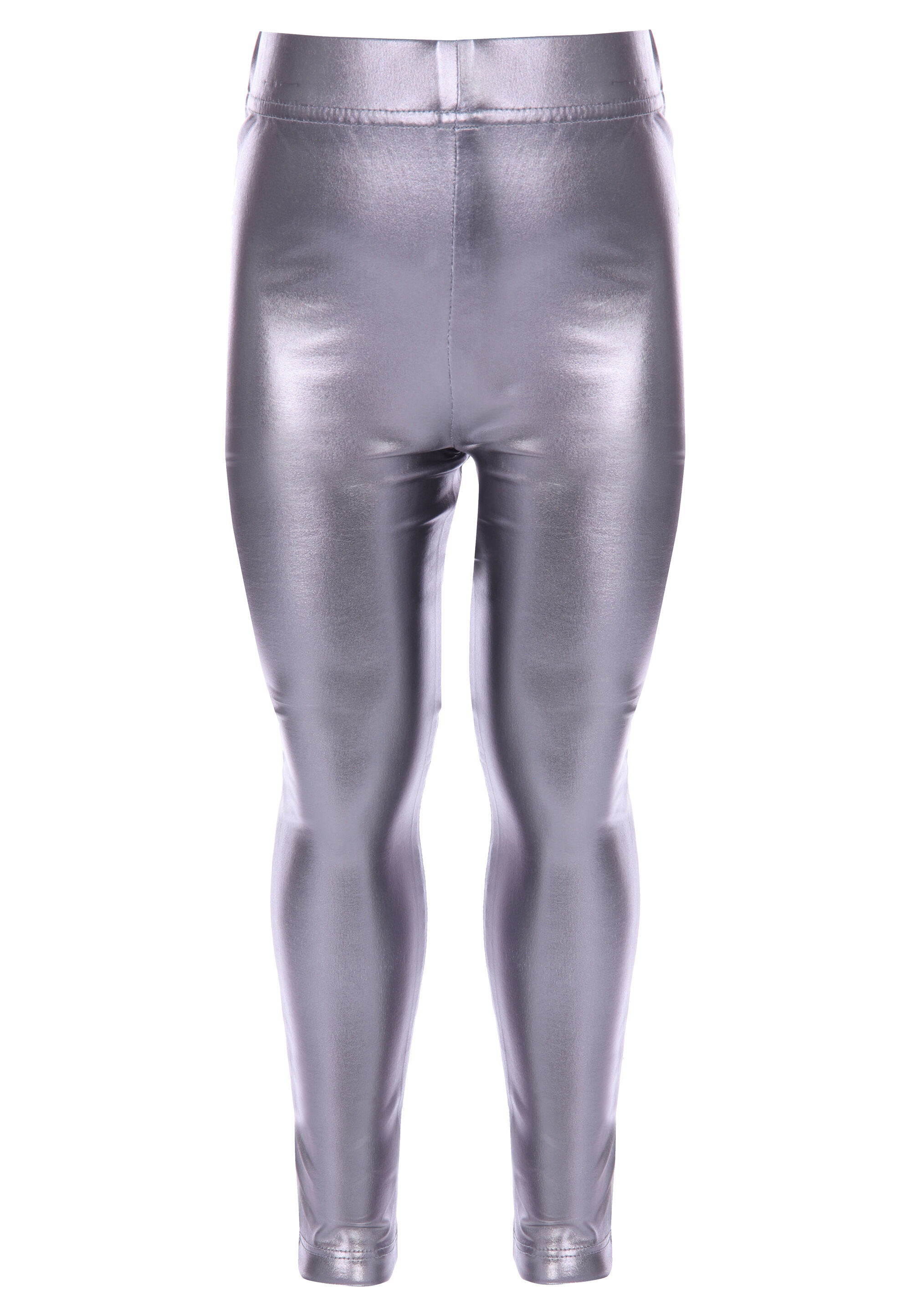 Younger Girls Silver Disco Shine Leggings