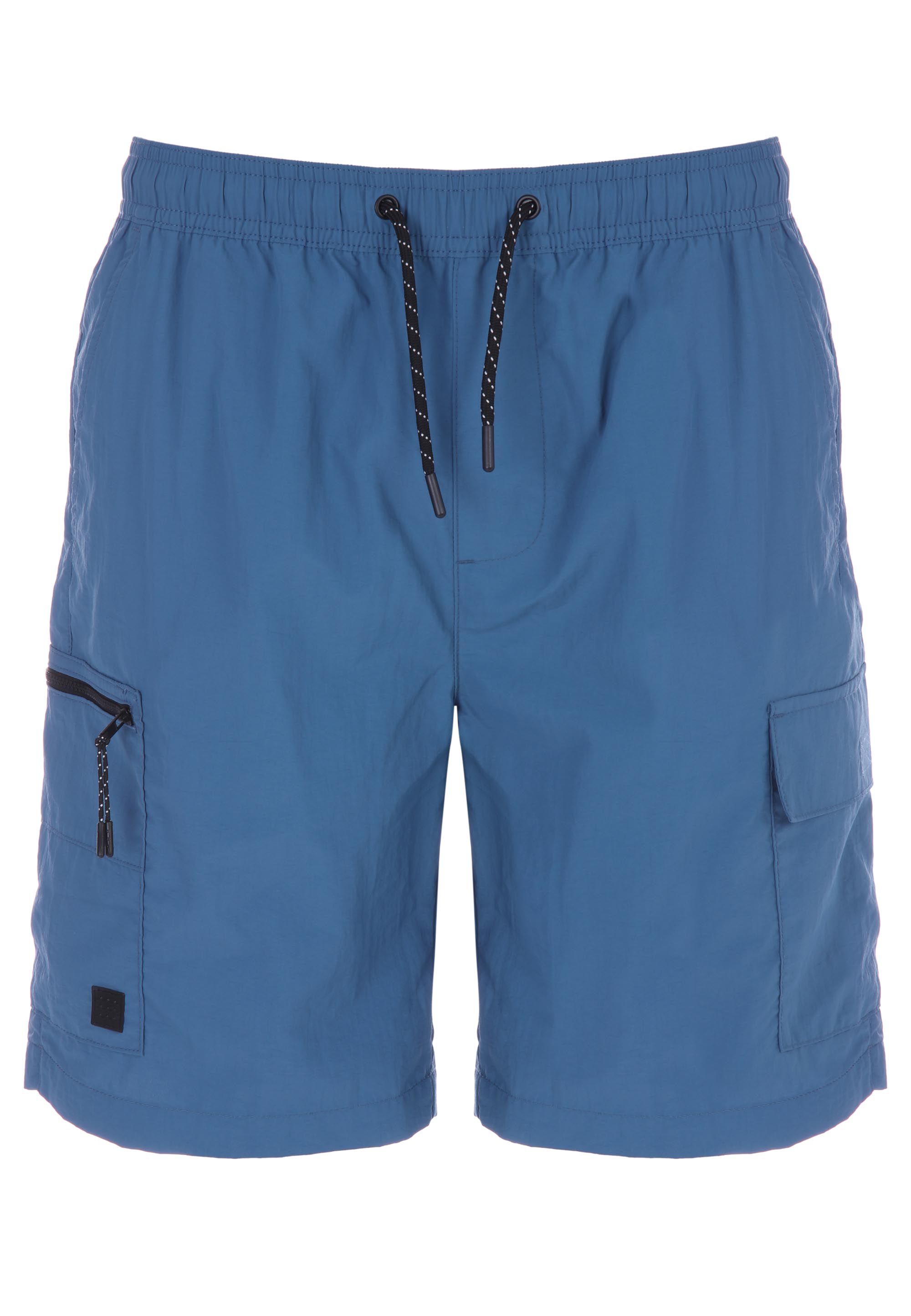 Mens Teal Longer Length Cargo Swim Shorts
