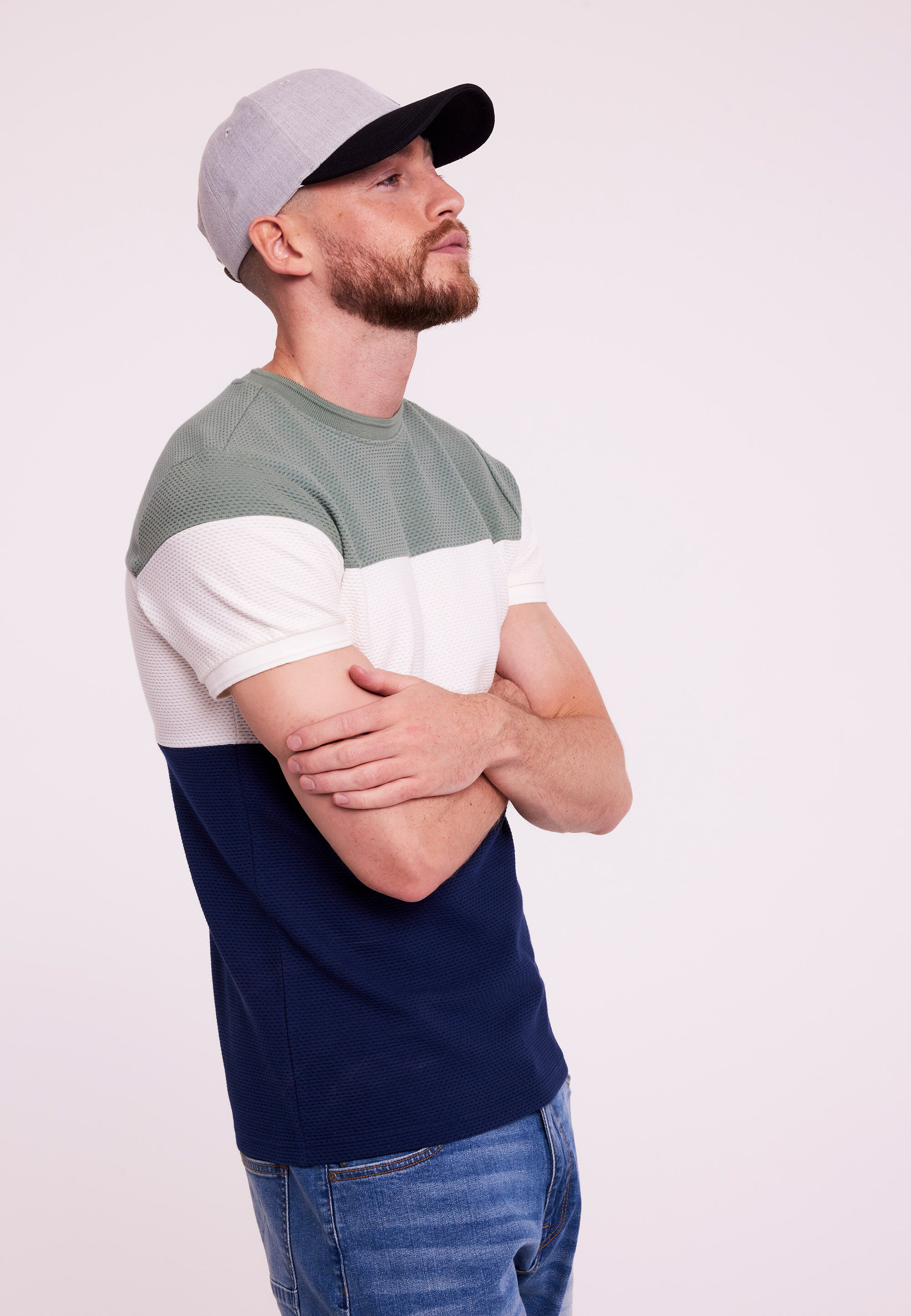 Mens Grey Brooklyn Baseball Cap