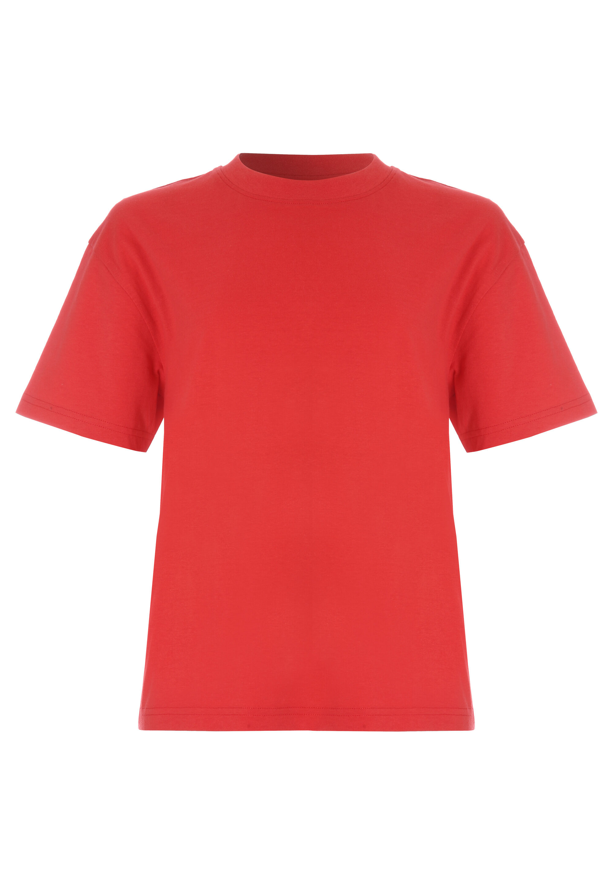 Older Boys Red Basic T-Shirt