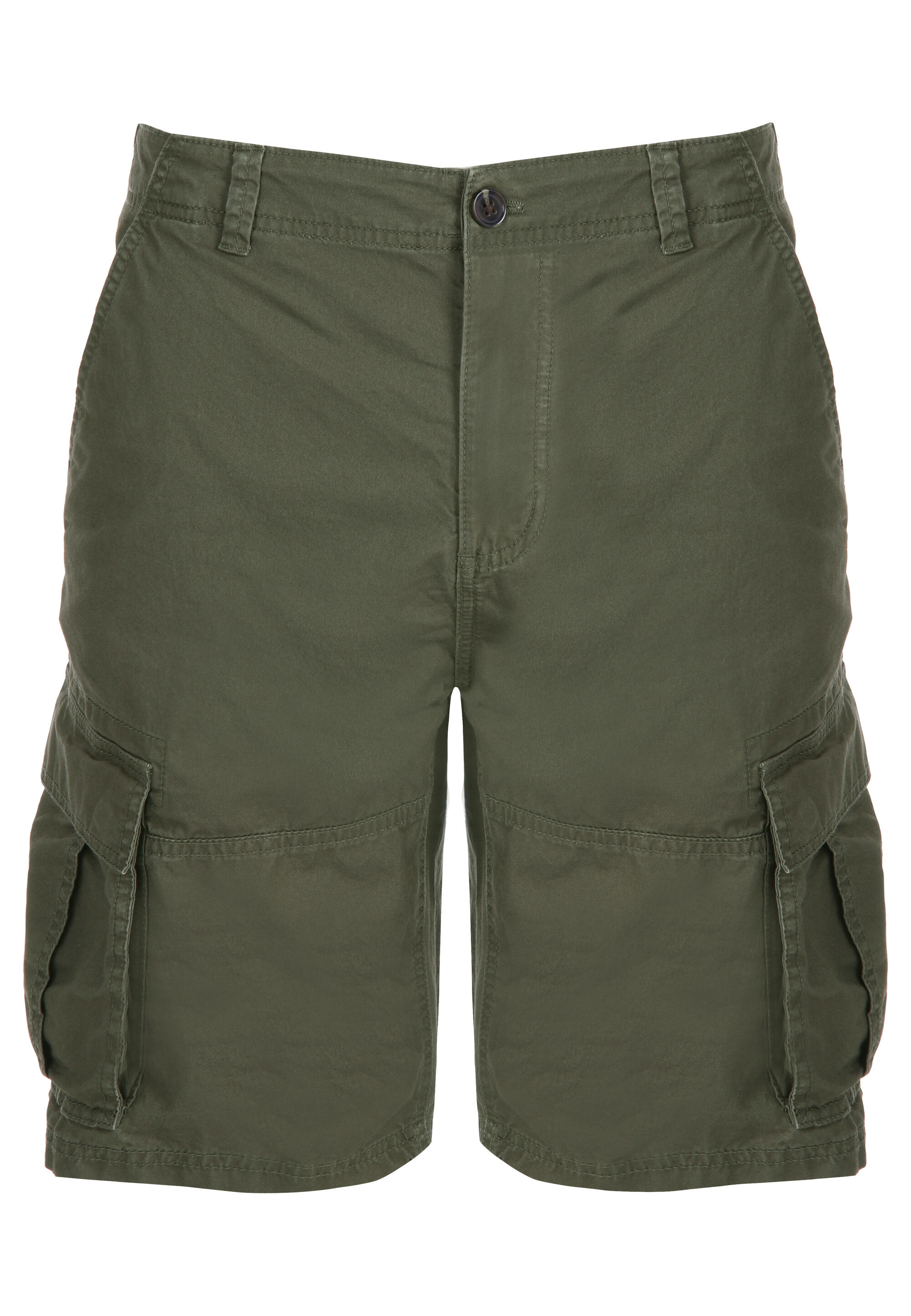Mens Khaki Plain Cargo Shorts