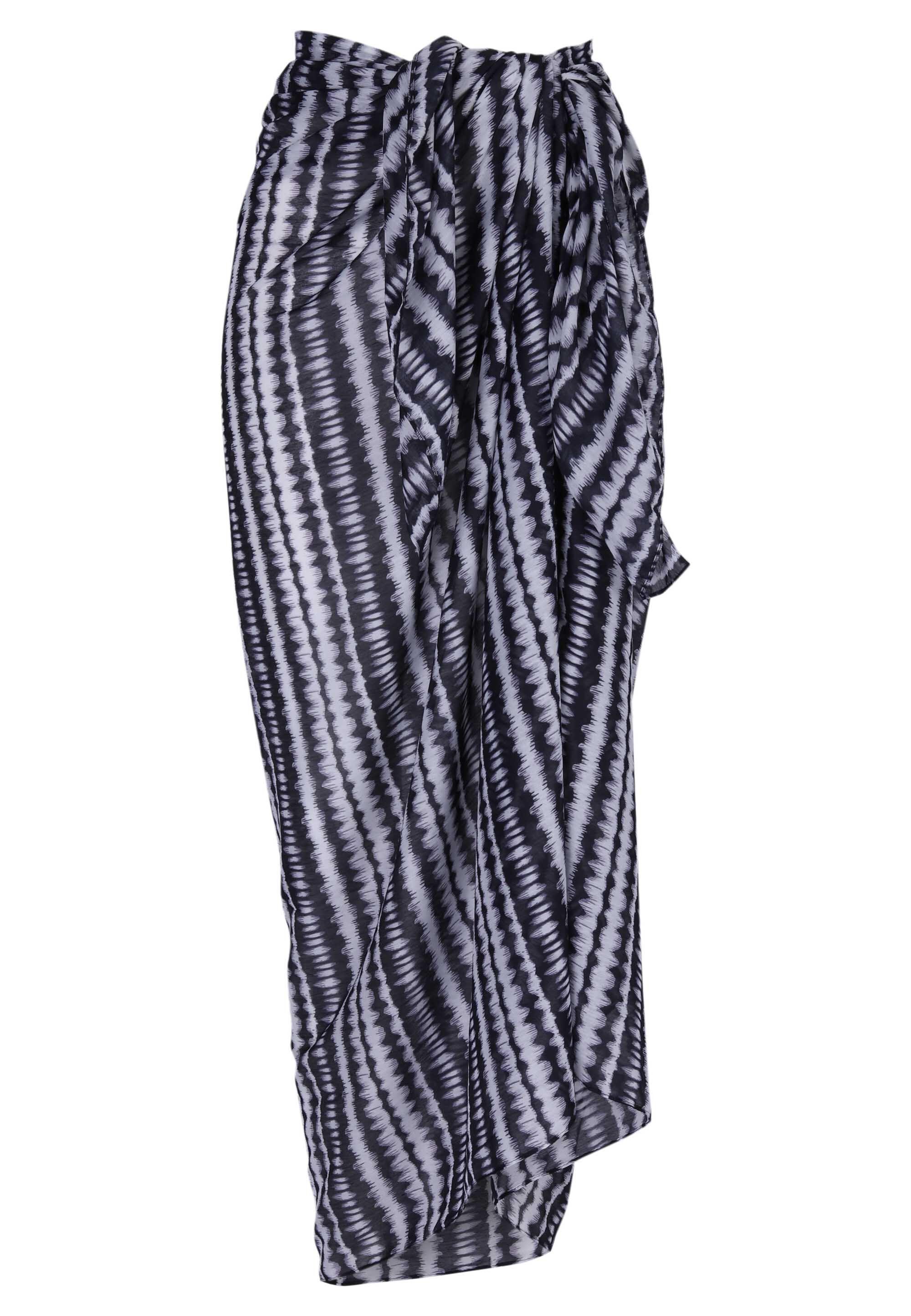 Womens Black Tiedye Sarong