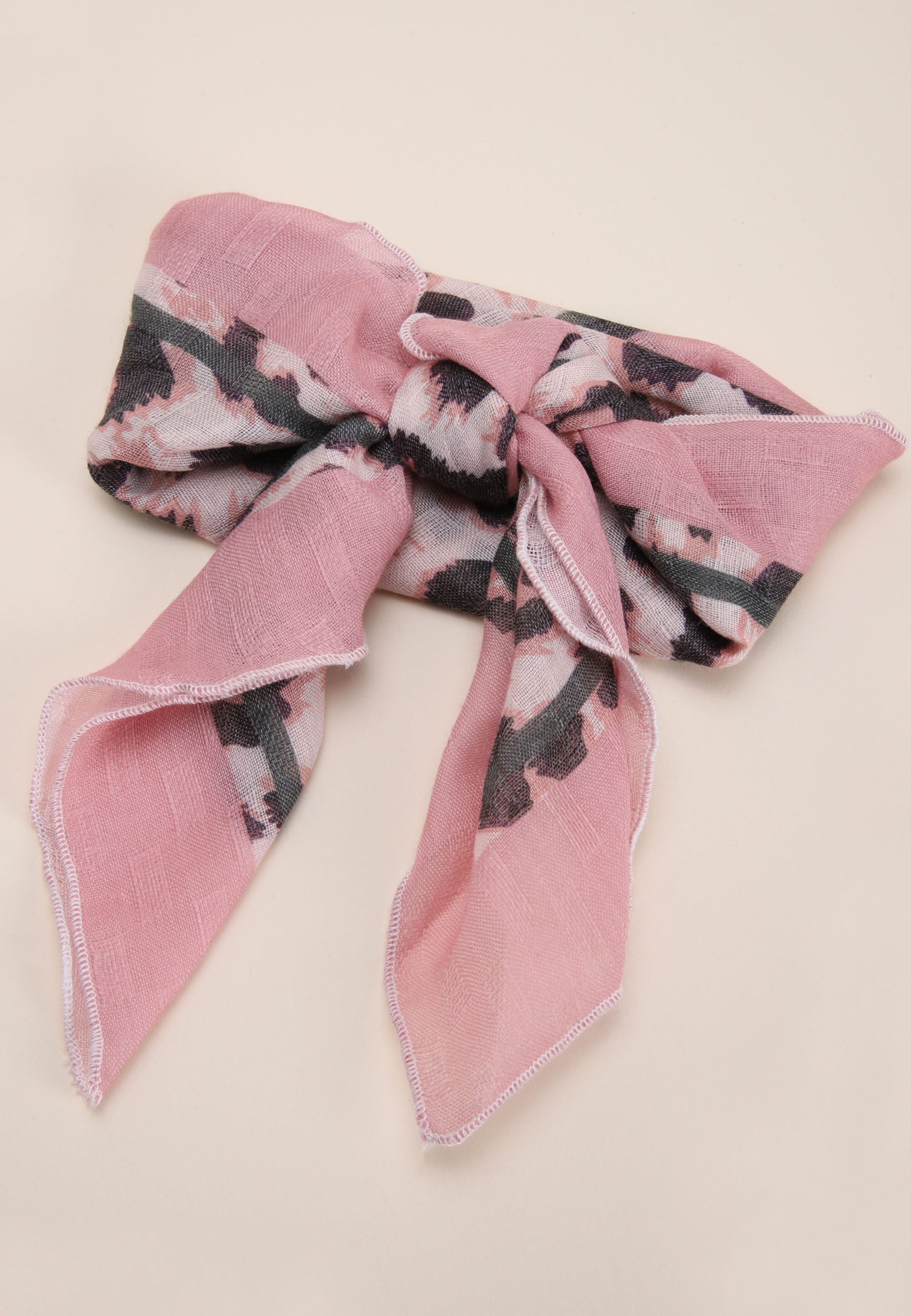 Womens Pink Leopard Print Multiway Scarf