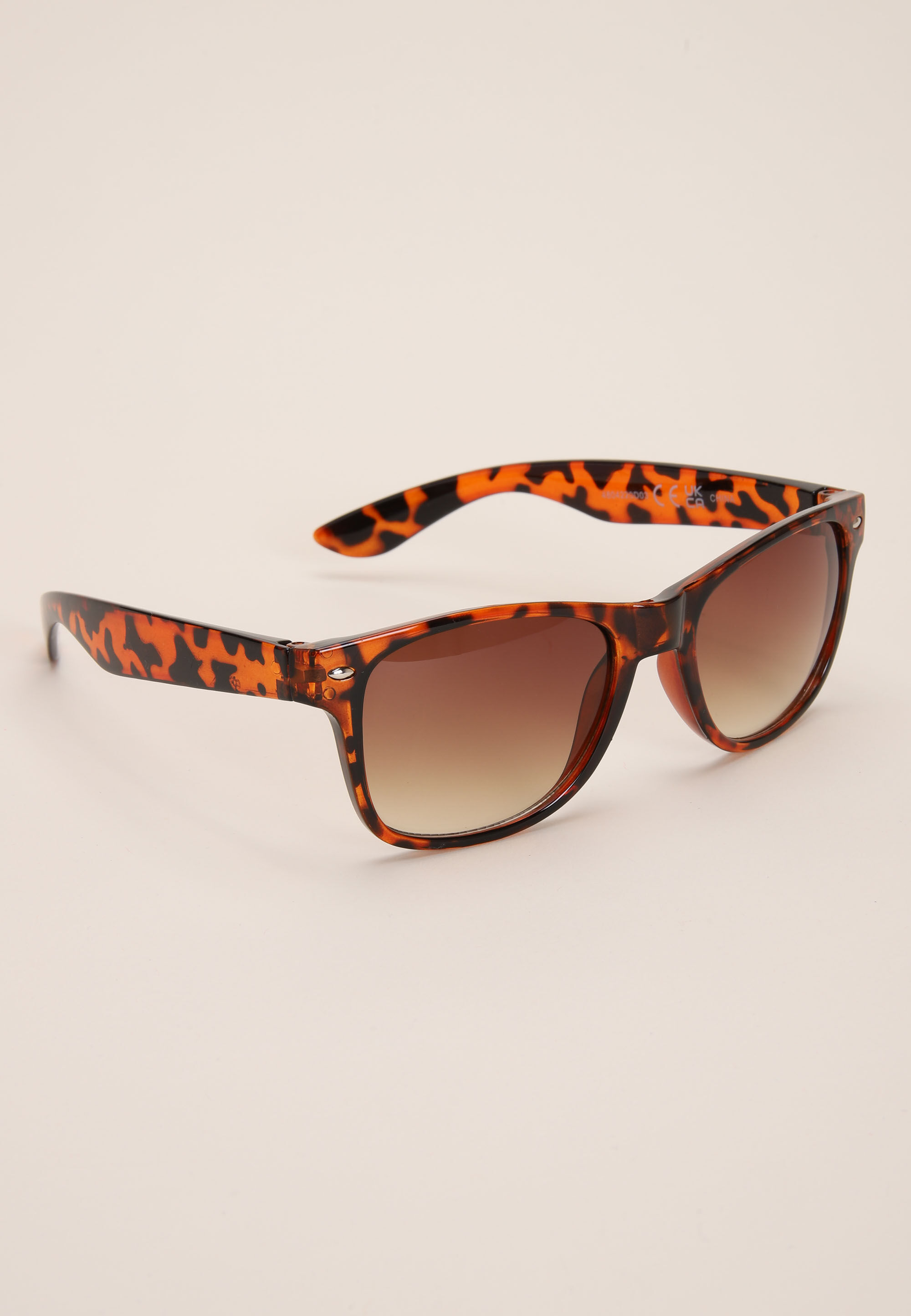 Womens Brown Tortoiseshell Retro Sunglasses